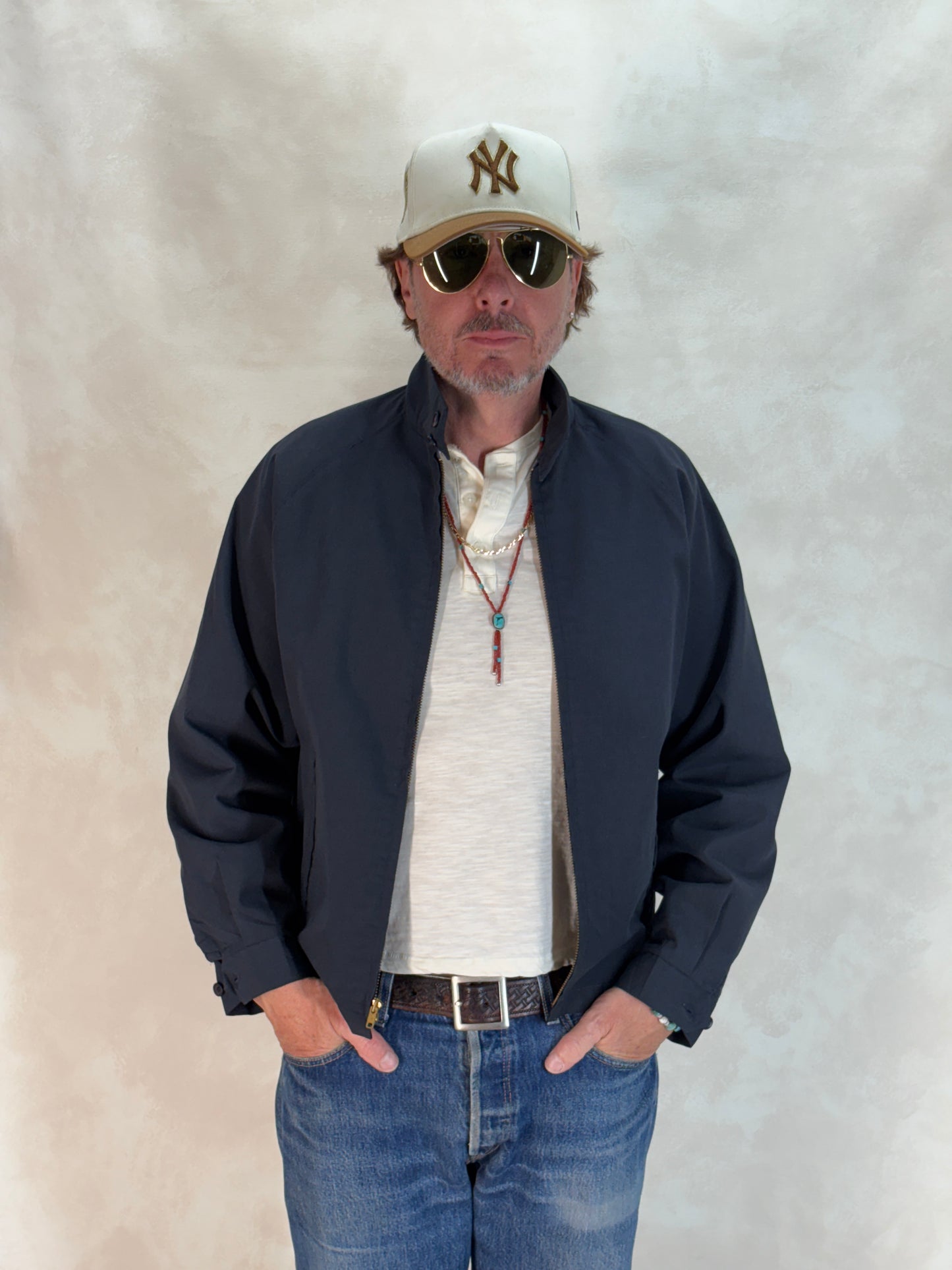Size Med , Vintage Campus Lightweight Cotton-Blend Zip Jacket. Made in USA. Talon zipper