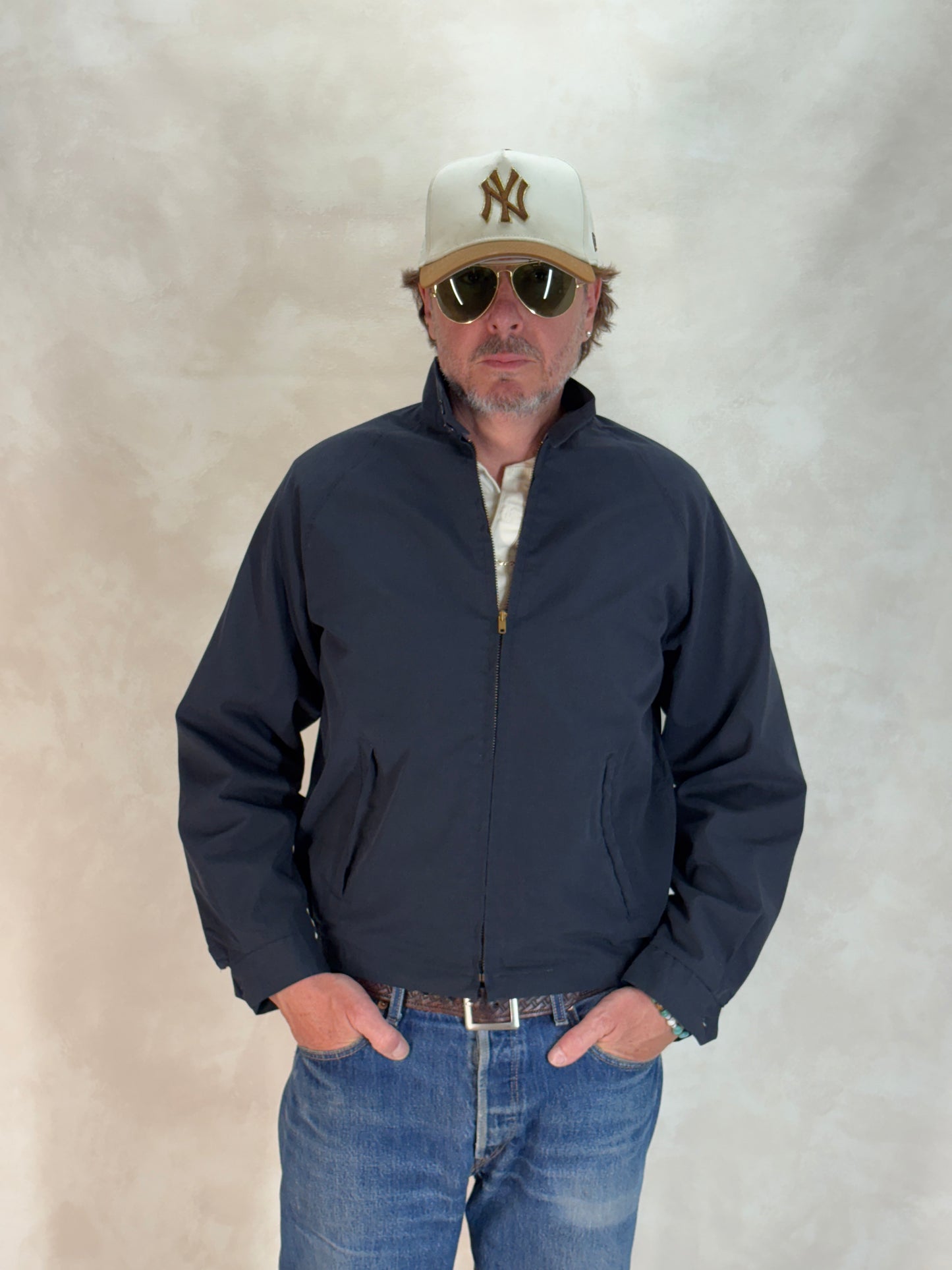 Size Med , Vintage Campus Lightweight Cotton-Blend Zip Jacket. Made in USA. Talon zipper