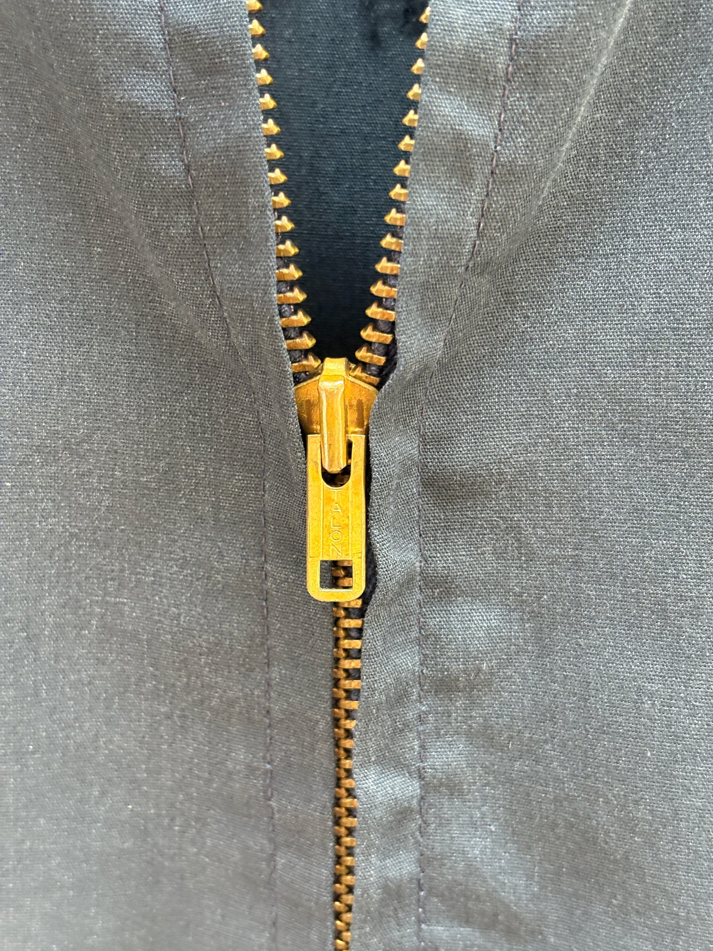 Size Med , Vintage Campus Lightweight Cotton-Blend Zip Jacket. Made in USA. Talon zipper