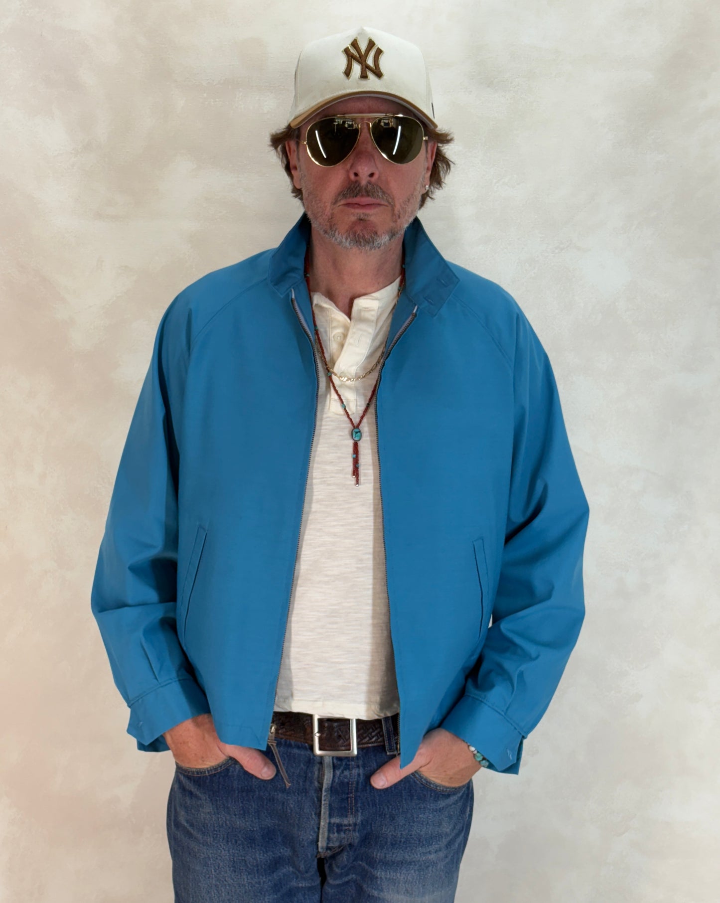Size Med , 70s Towncraft Vintage Lightweight Cotton-Blend Zip Jacket