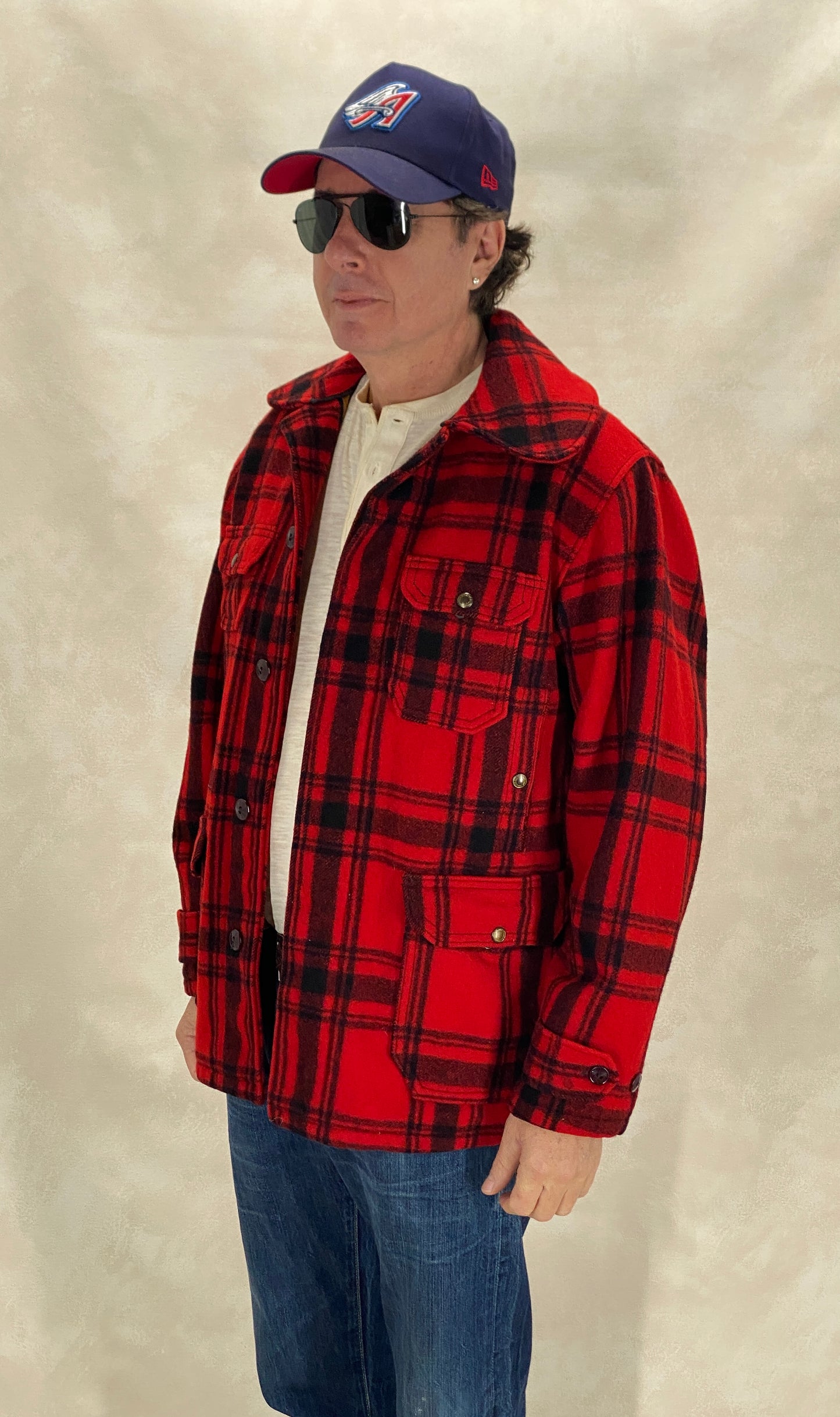 Size 42 US (52EU) 50s Woolrich hunting plaid wool jacket Made in USA