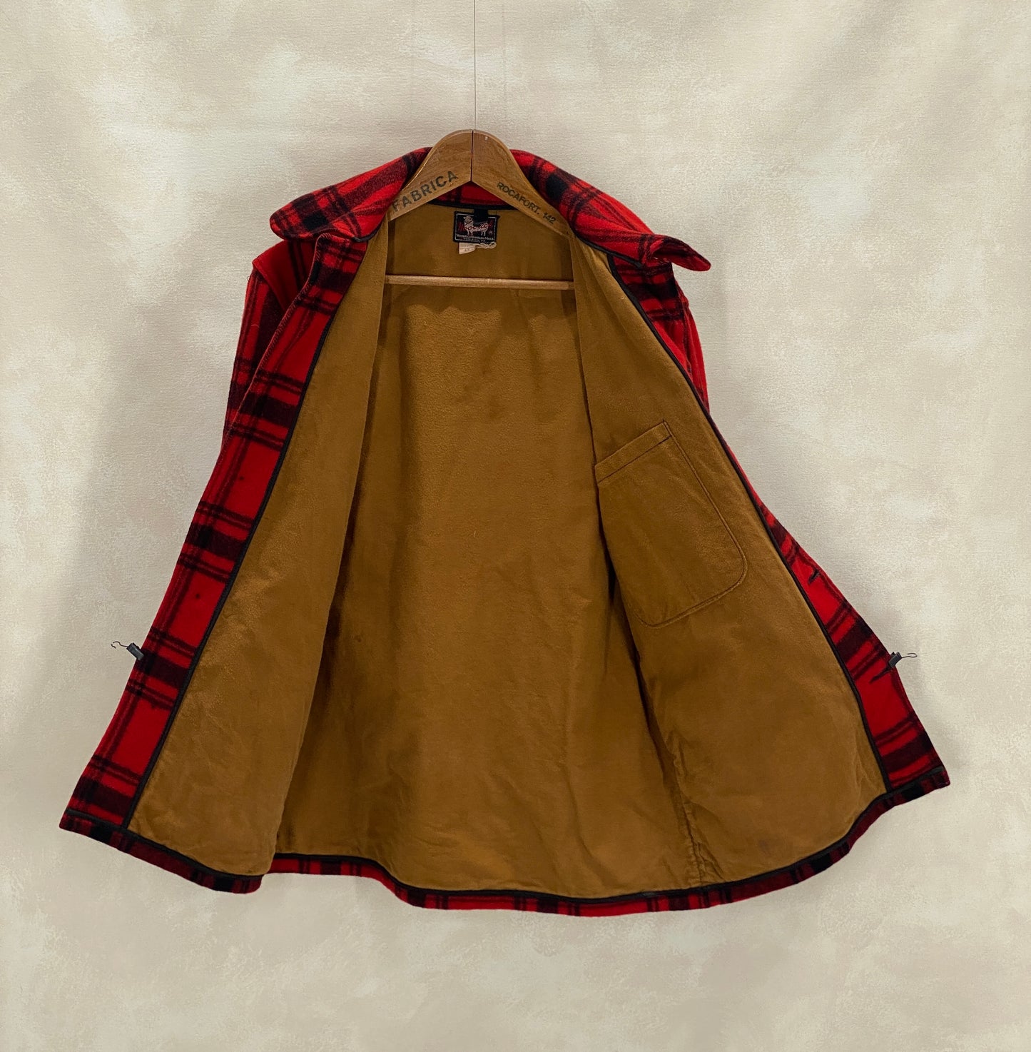 Size 42 US (52EU) 50s Woolrich hunting plaid wool jacket Made in USA