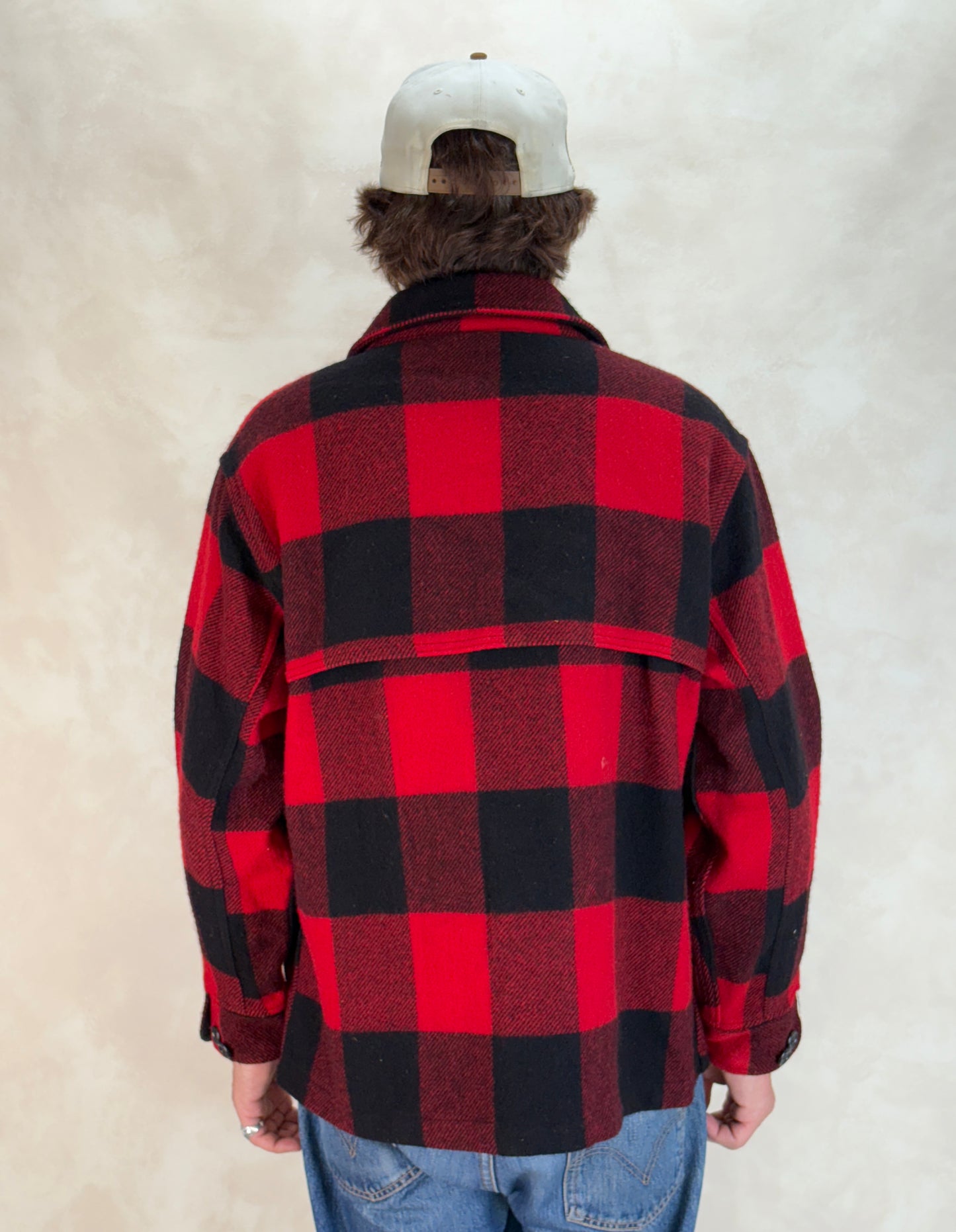 Size XL. Woolrich plaid wool jacket Made in USA