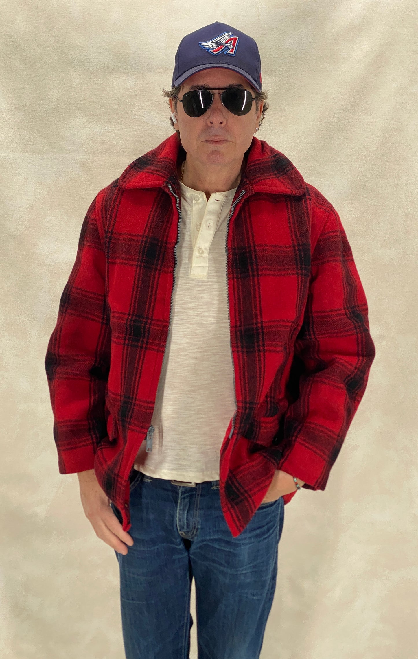 Size 42 US (52EU) 50s Penneys hunting plaid wool jacket Made in USA