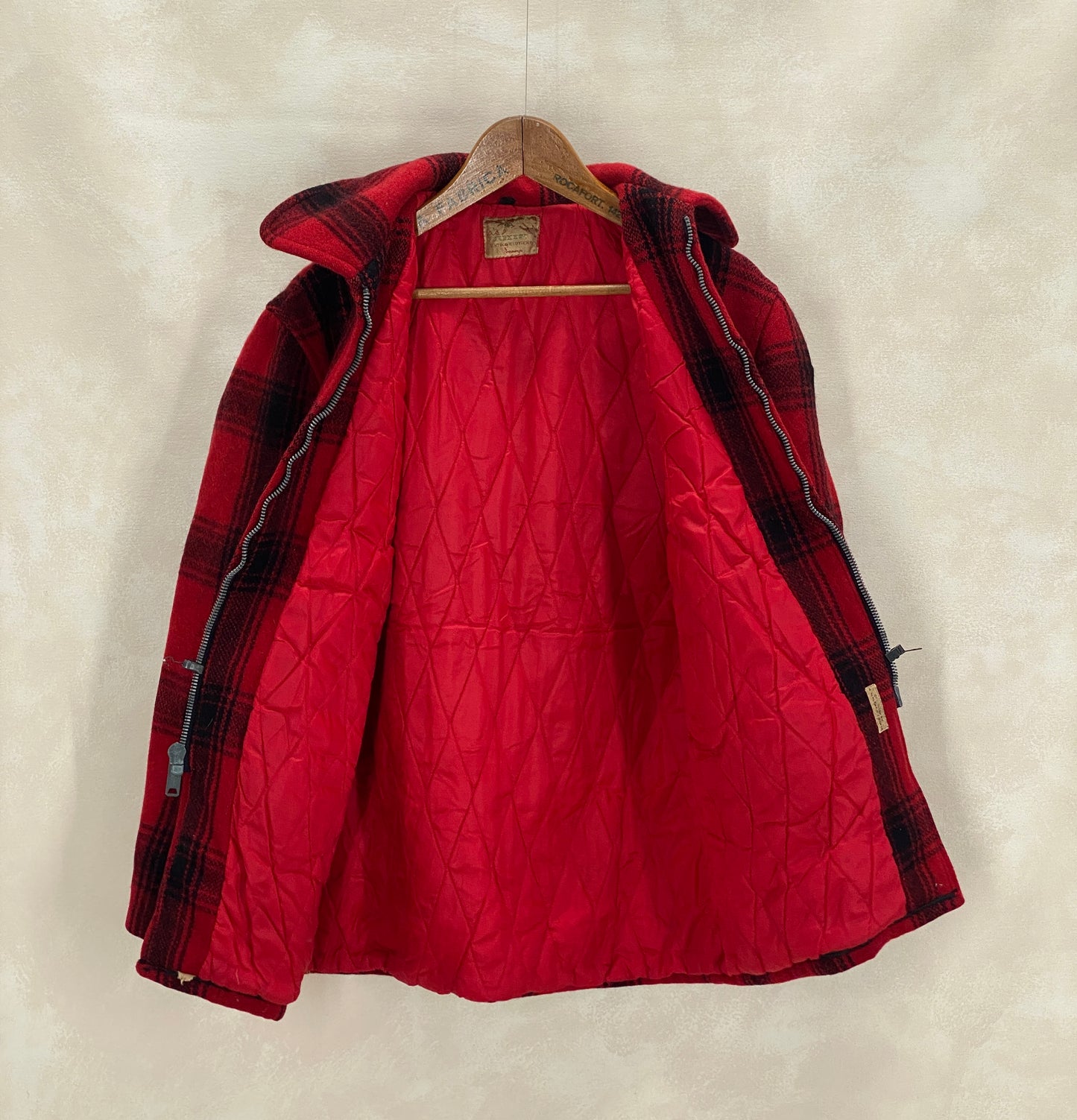 Size 42 US (52EU) 50s Penneys hunting plaid wool jacket Made in USA
