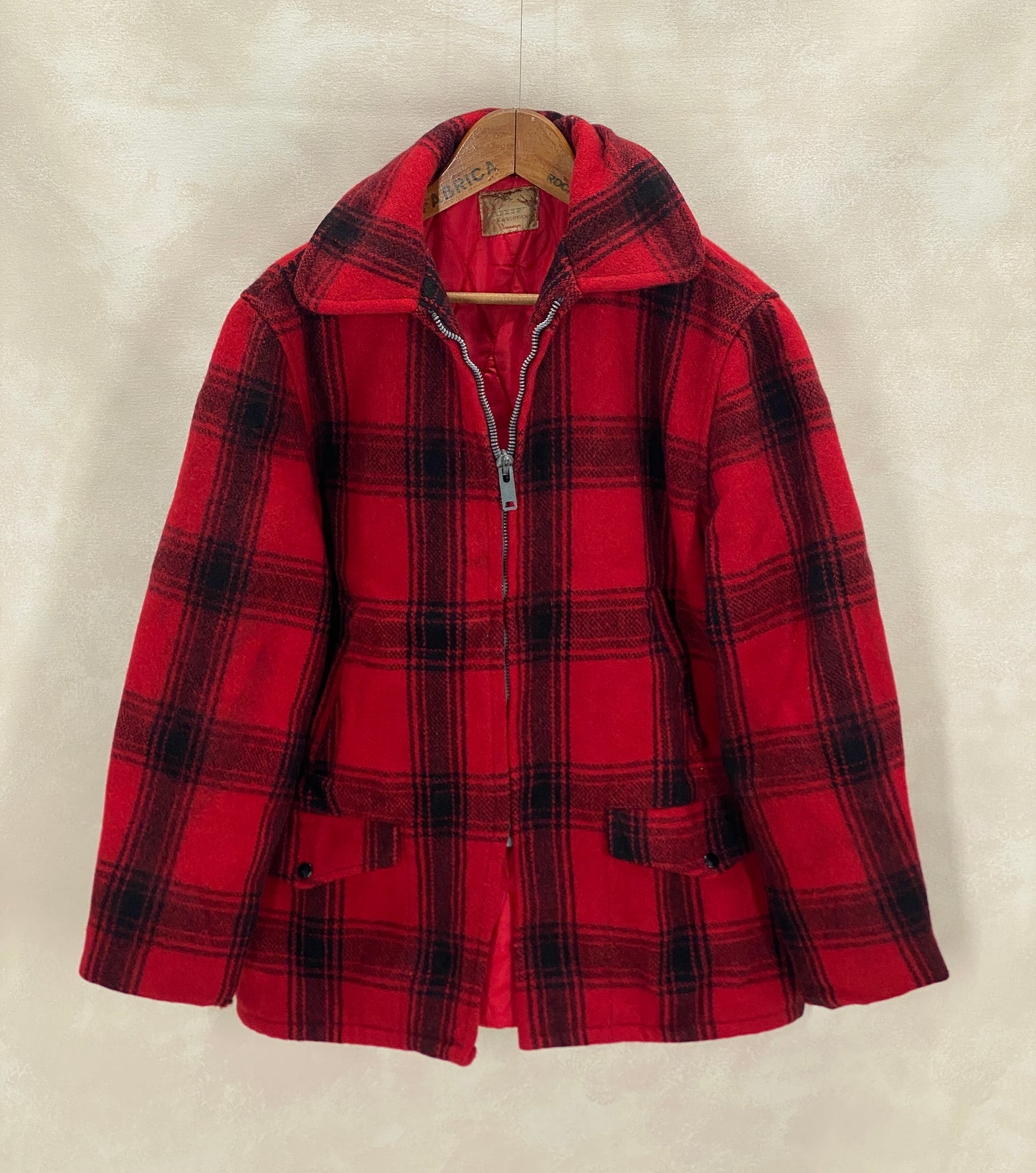 Size 42 US (52EU) 50s Penneys hunting plaid wool jacket Made in USA