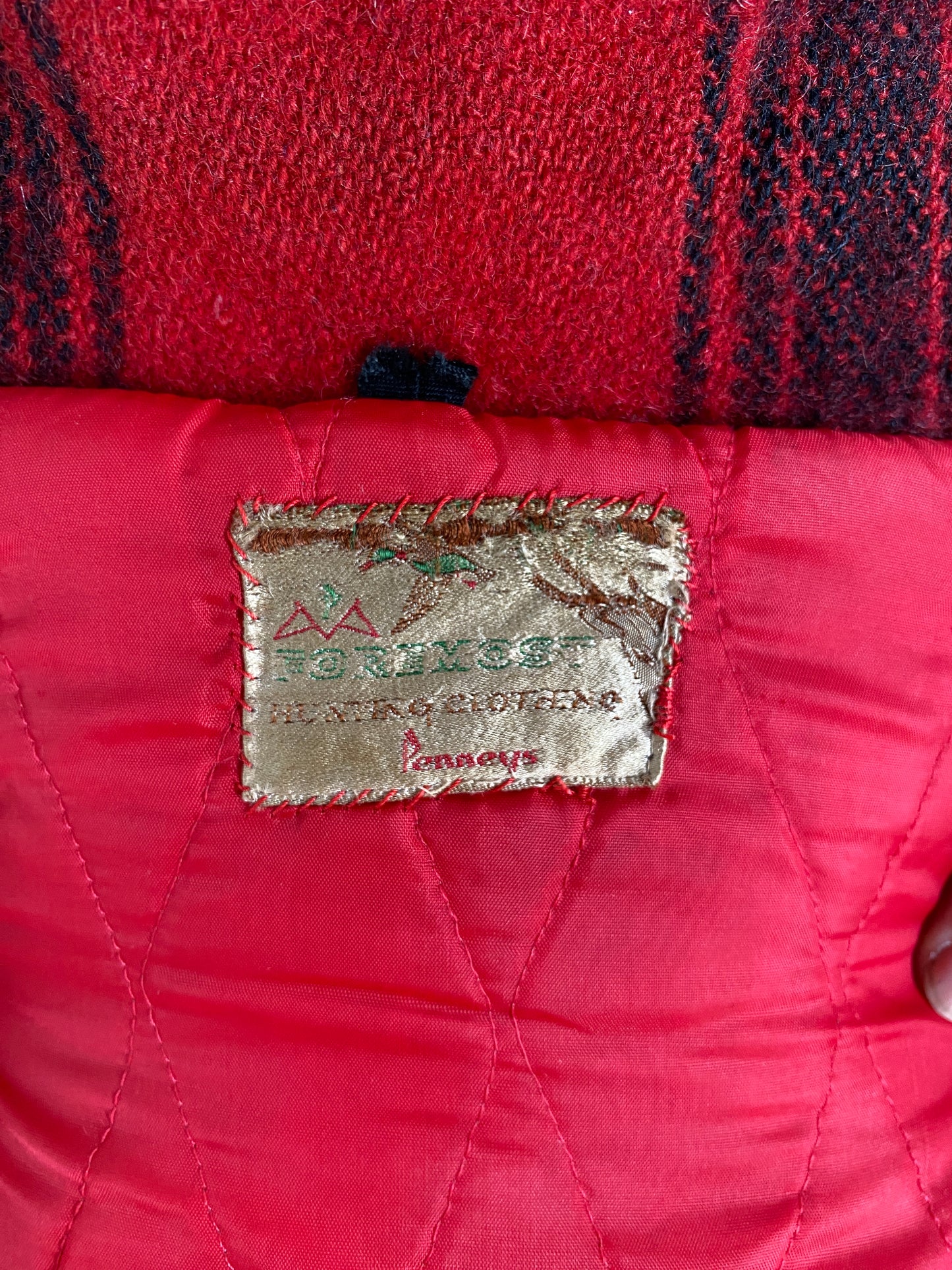 Size 42 US (52EU) 50s Penneys hunting plaid wool jacket Made in USA