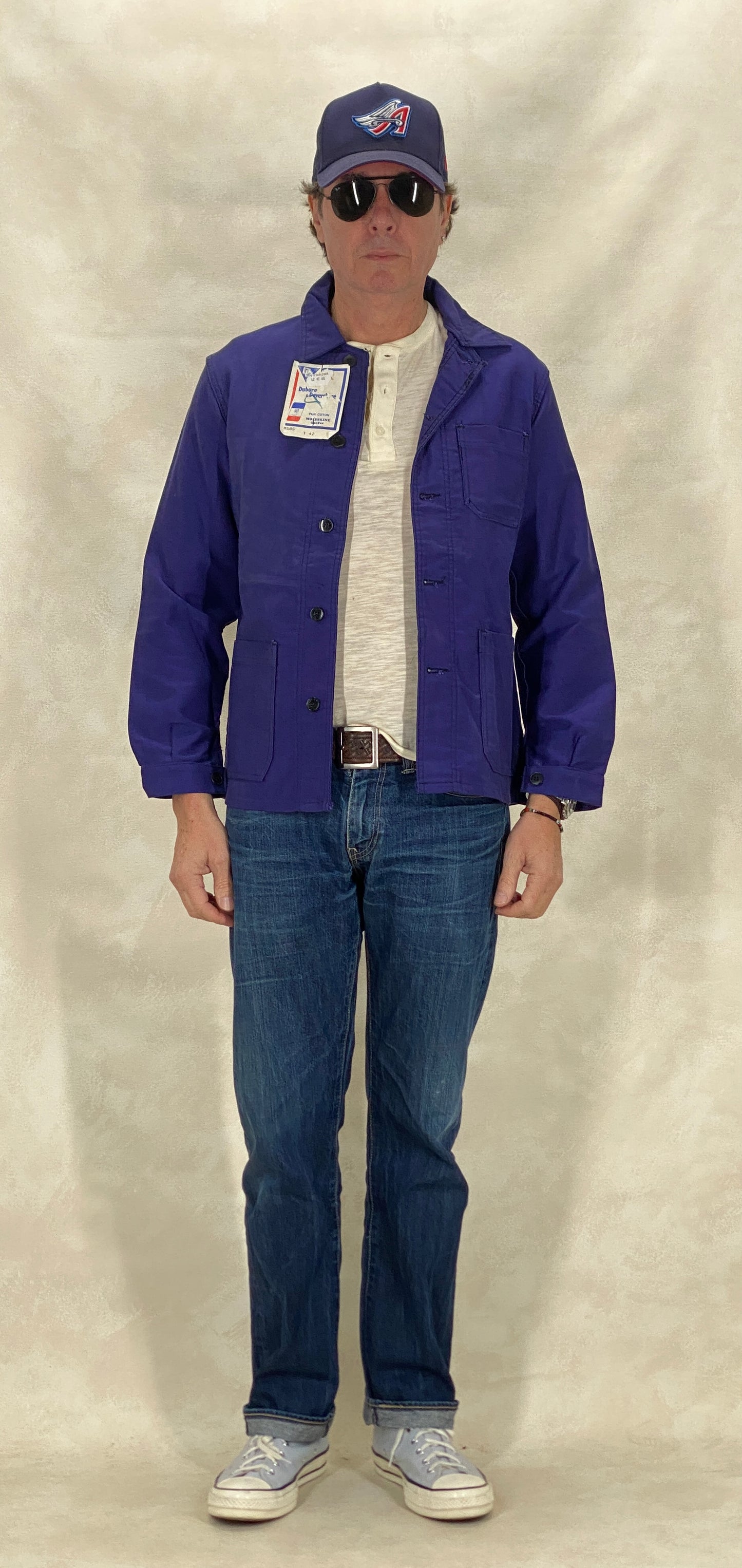 size 42EU. Vintage French Moleskin jacket. NOS