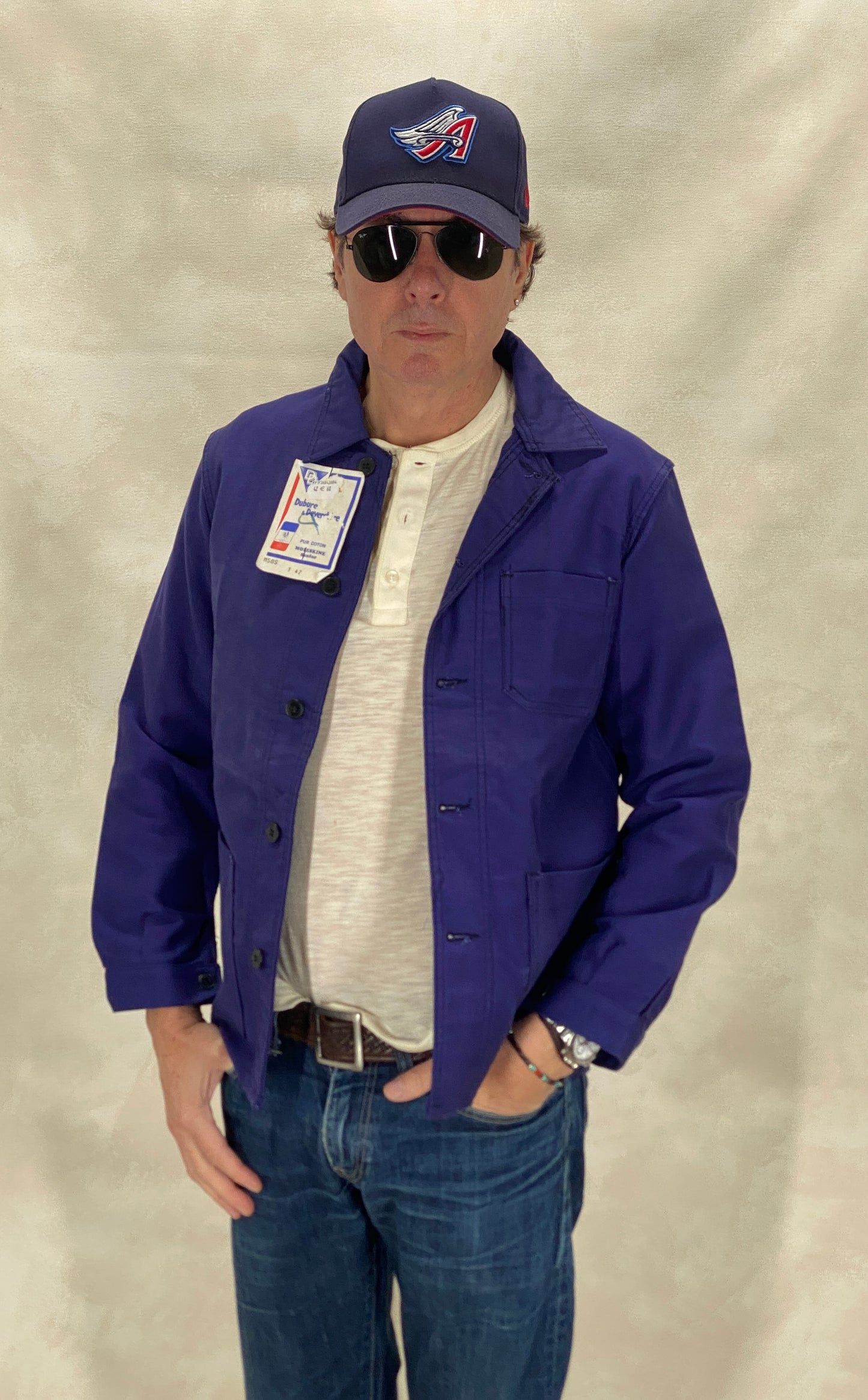 size 42EU. Vintage French Moleskin jacket. NOS