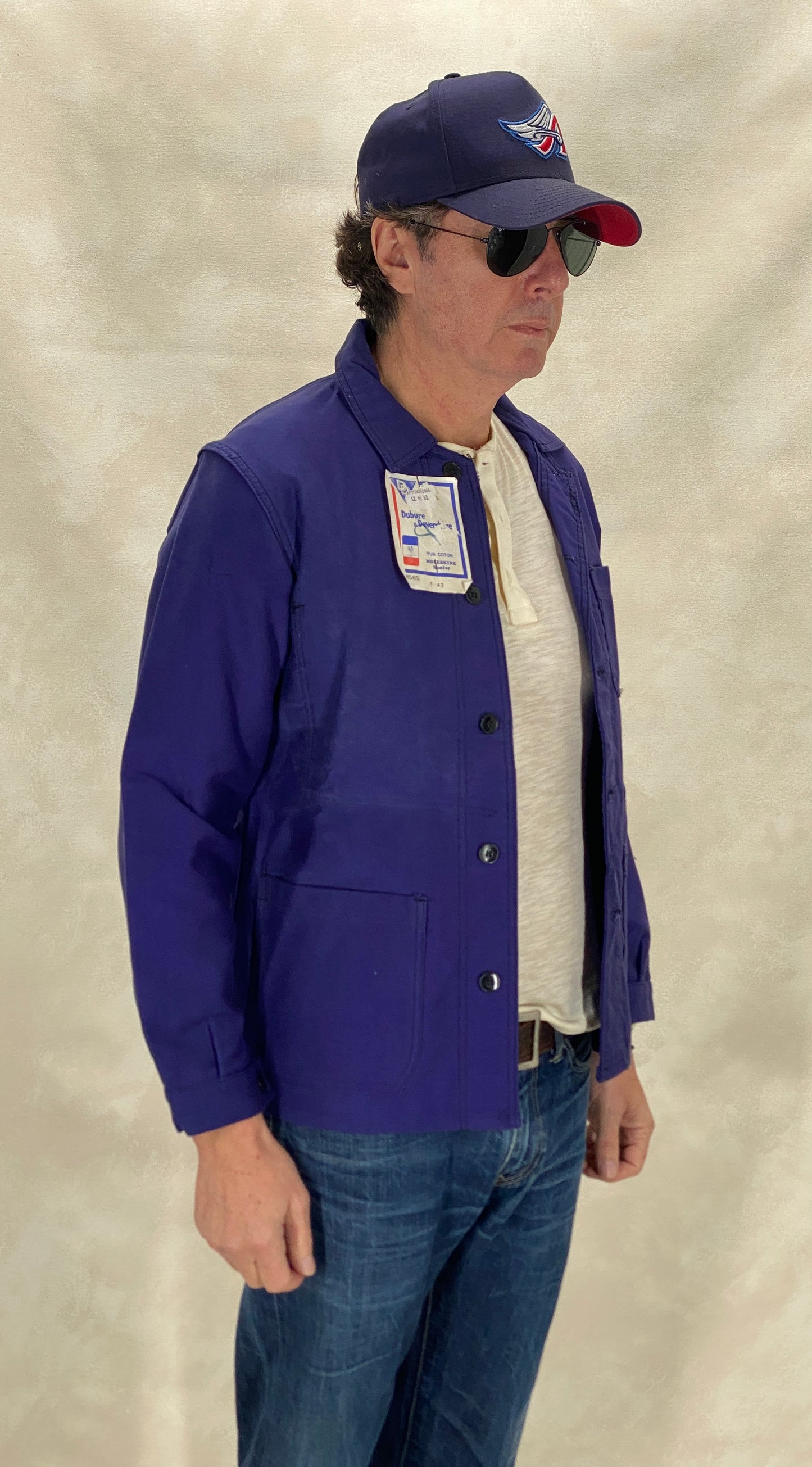 size 42EU. Vintage French Moleskin jacket. NOS
