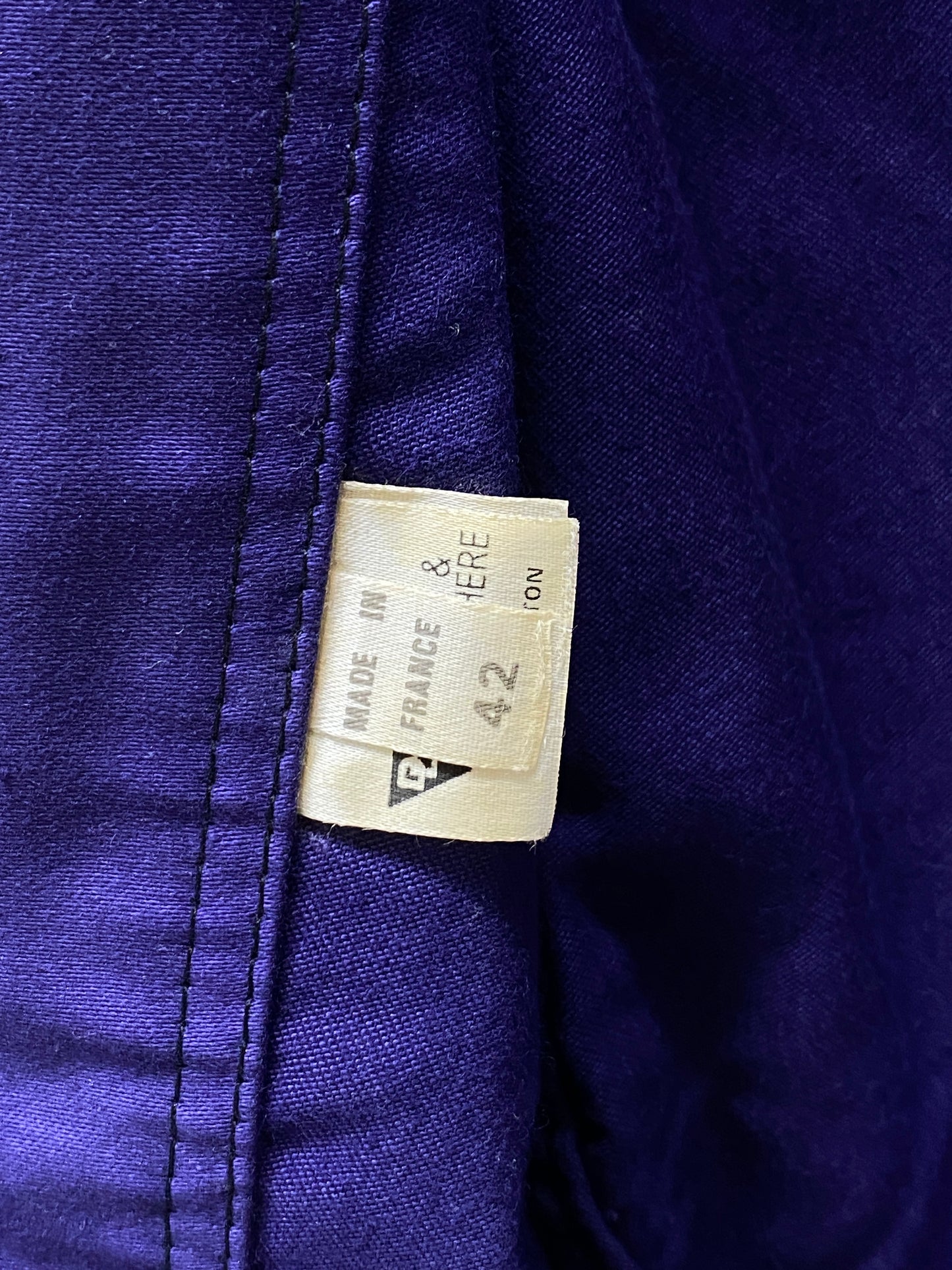 size 42EU. Vintage French Moleskin jacket. NOS