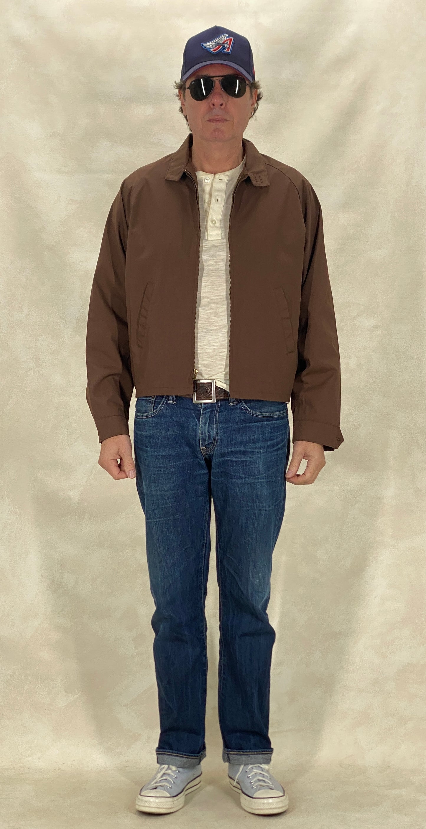 Size 42US /52EU 60s Vintage cotton zipper jacket Made in USA