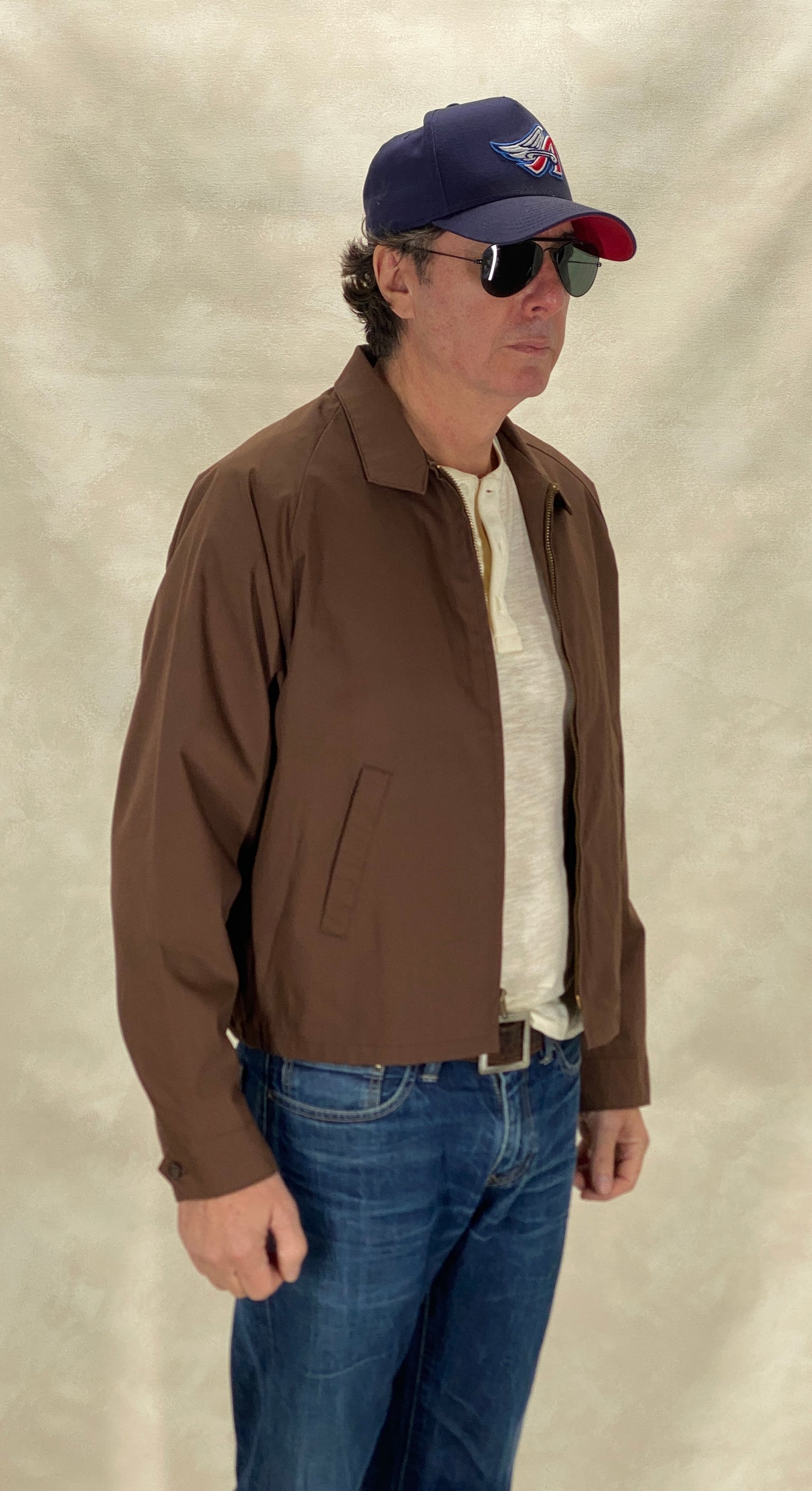Size 42US /52EU 60s Vintage cotton zipper jacket Made in USA