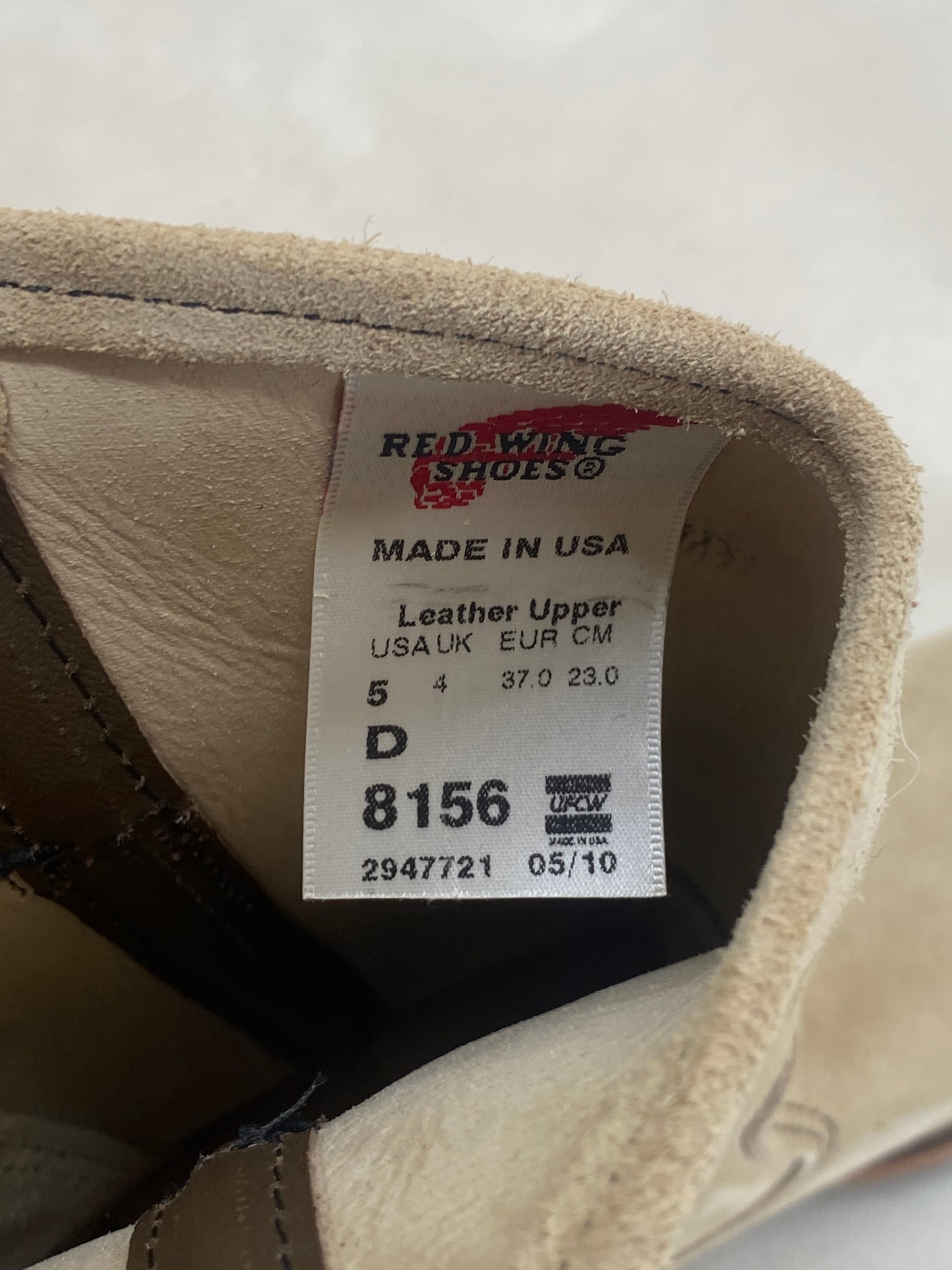 Size 5D(37 EU) Red Wing 8156 Picos Boots Made In USA ( Factory Second )