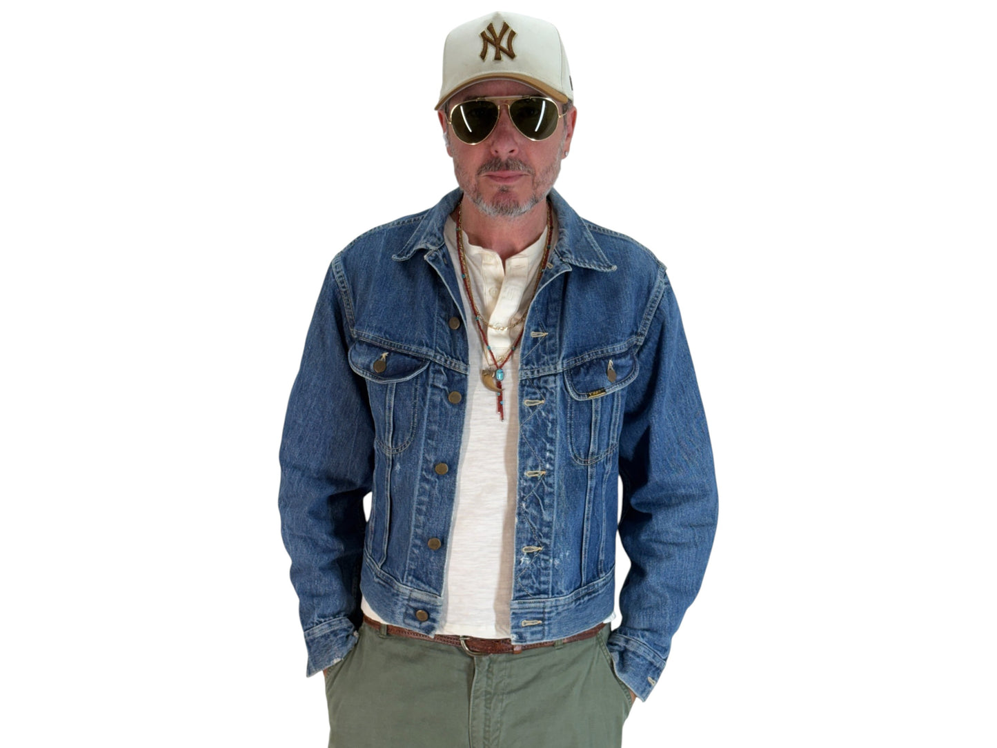 Size 40US / 50EU. Vintage 1970s Lee Denim Jacket – 2 Chest Pockets – Made in USA