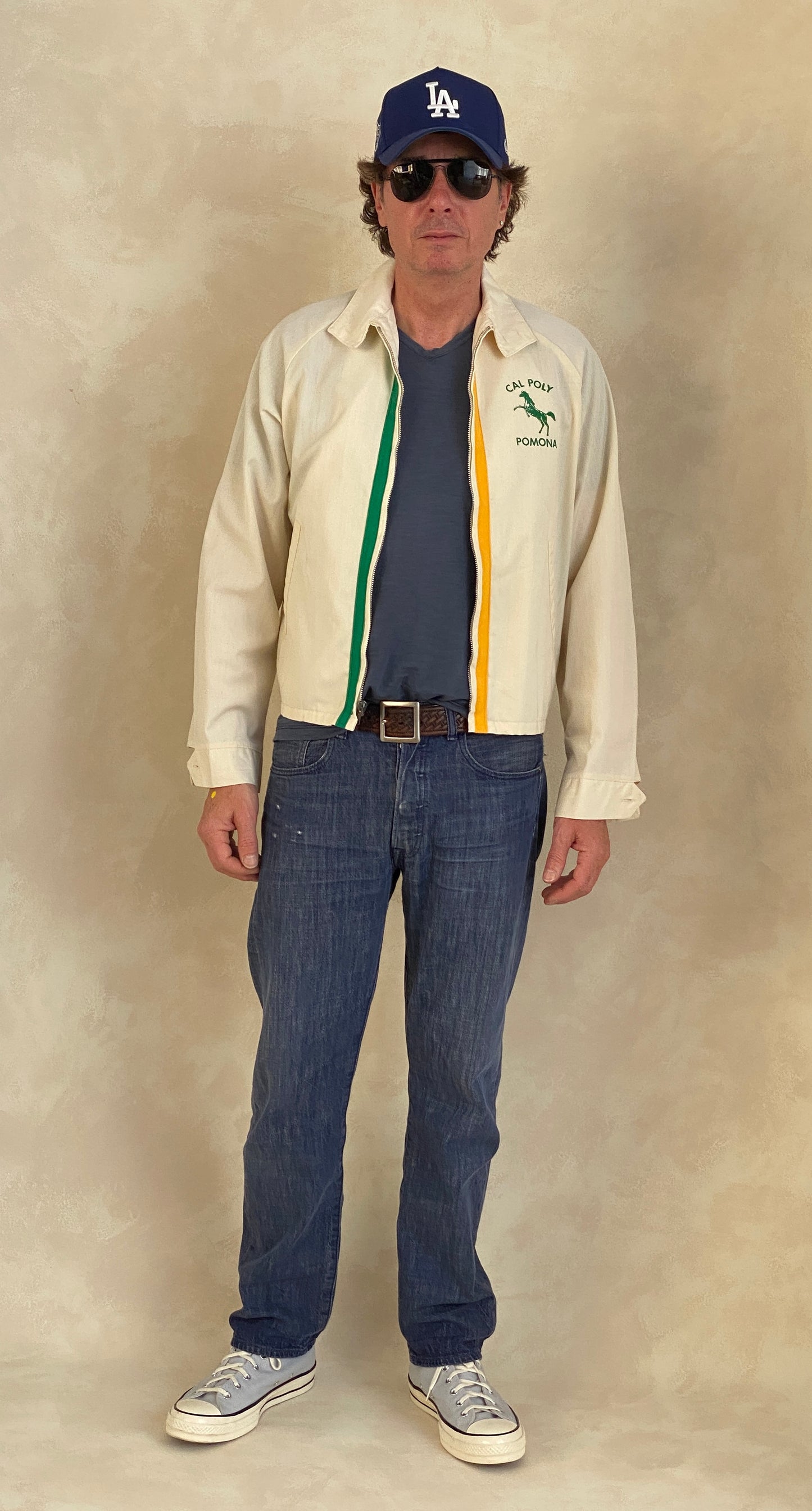 60s vintage cotton jacket, size Small, made in the USA.