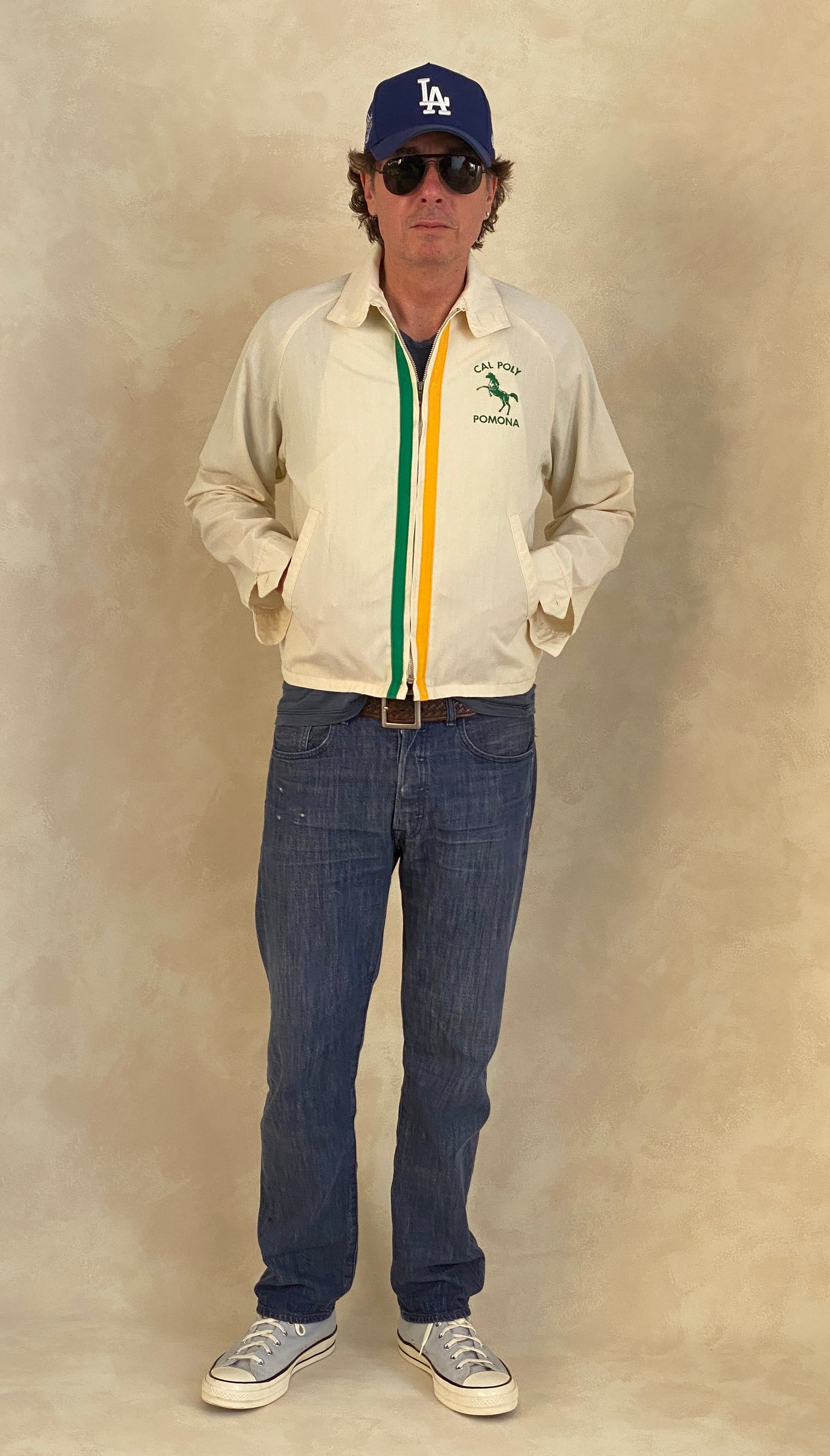 60s vintage cotton jacket, size Small, made in the USA.