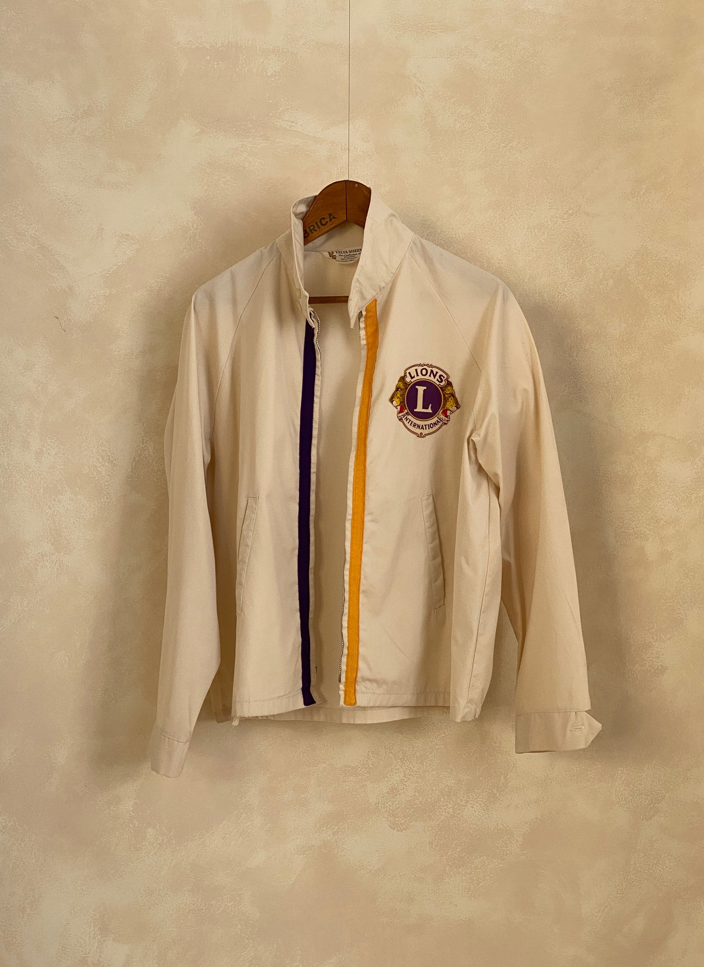 Vintage 60s Velva Sheen cotton jacket, size Large, made in the USA.