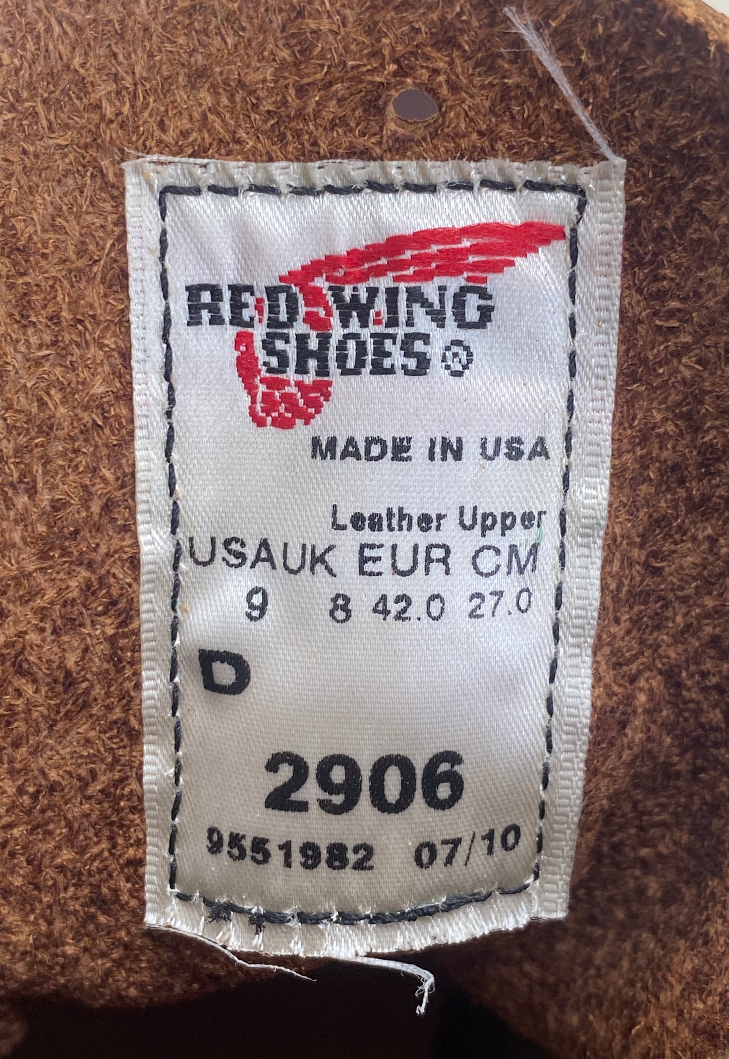 Size 9 D (42 Euro) R W Lineman 2906 Boots Made In USA. Seconds