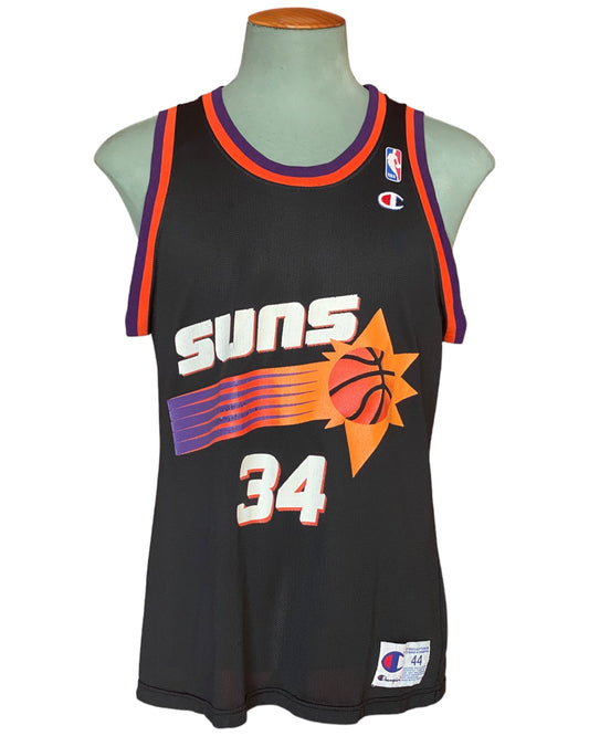 Size 44. Vintage Suns NBA jersey #34 Barker Made In USA by Champion