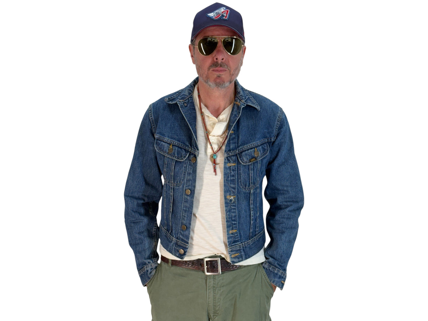 Size 38US / 48EU. Authentic 1970s Lee Denim Jacket – Made in Canada – Two Chest Pockets
