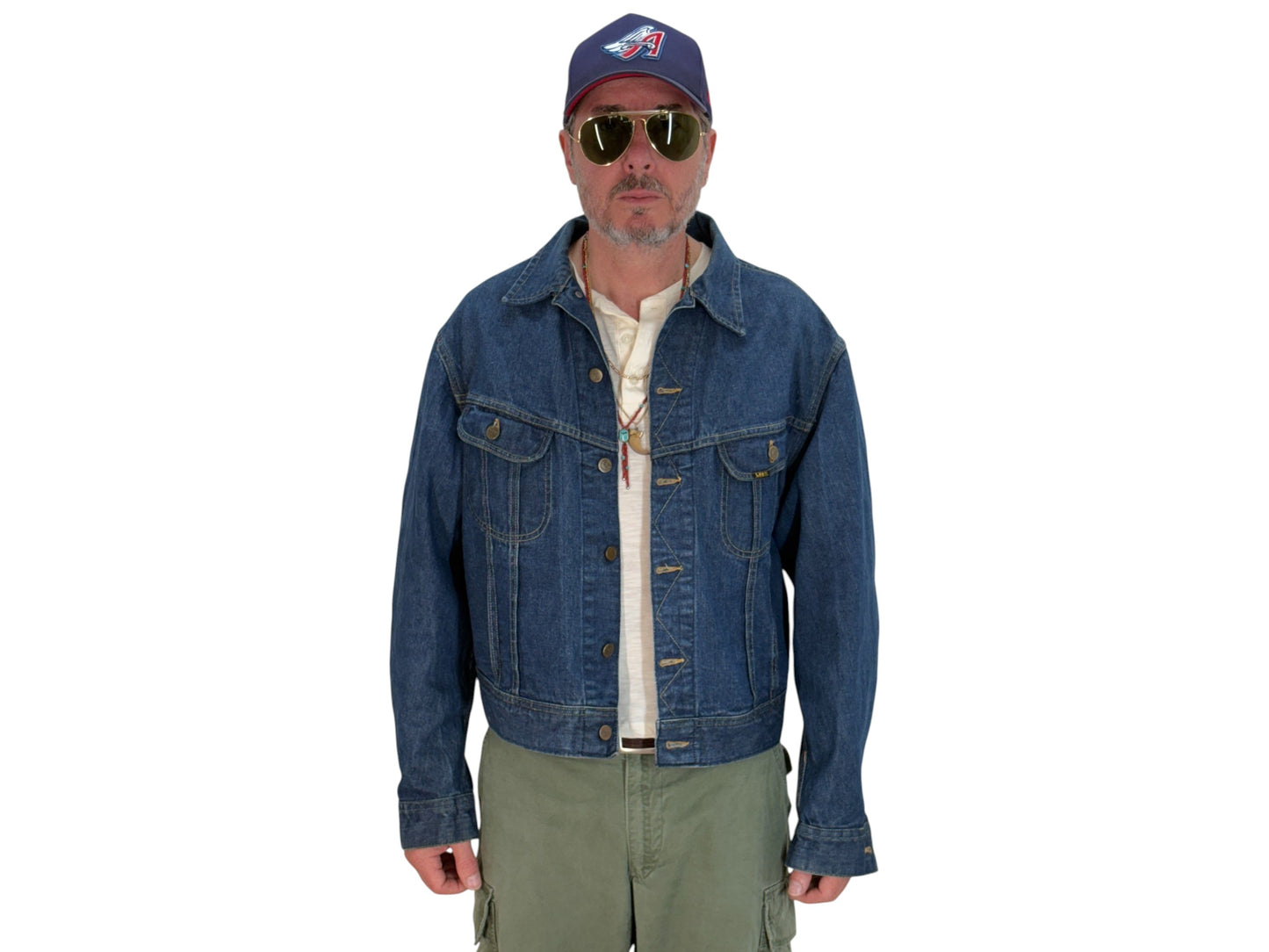 Size 50-52US / 60-62EU. Authentic 1970s Lee Union Made Denim Jacket – Made in USA – Two Chest Pockets