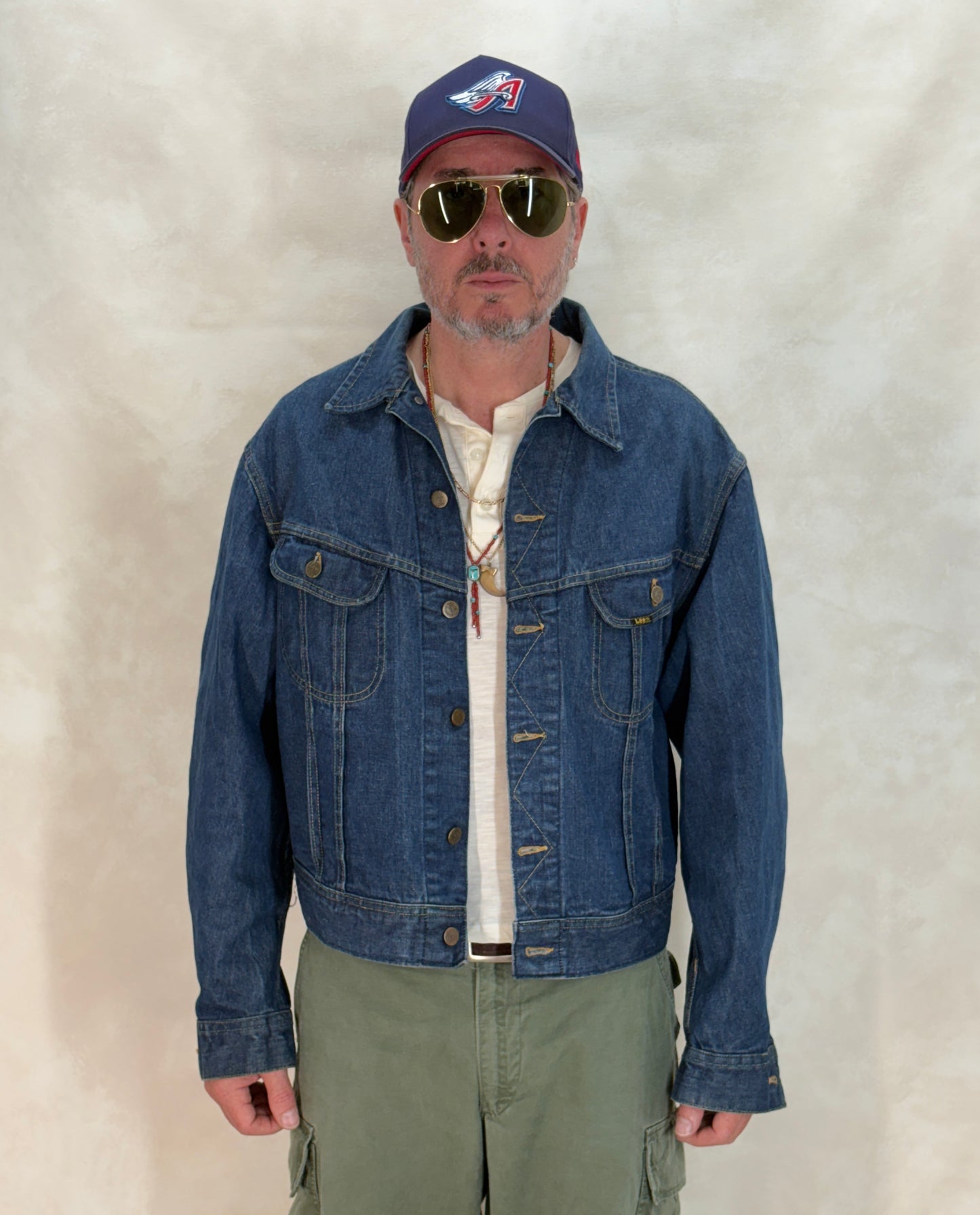 Size 50-52US / 60-62EU. Authentic 1970s Lee Union Made Denim Jacket – Made in USA – Two Chest Pockets