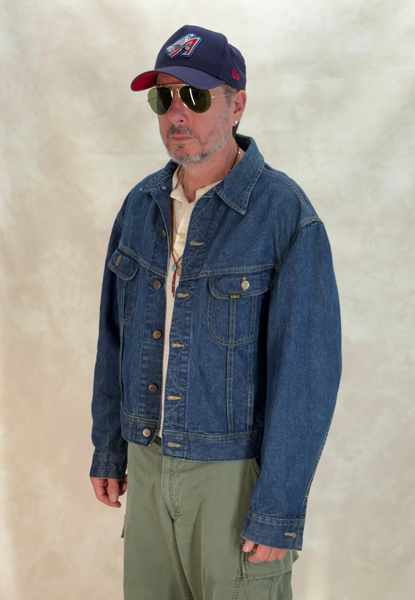 Size 50-52US / 60-62EU. Authentic 1970s Lee Union Made Denim Jacket – Made in USA – Two Chest Pockets