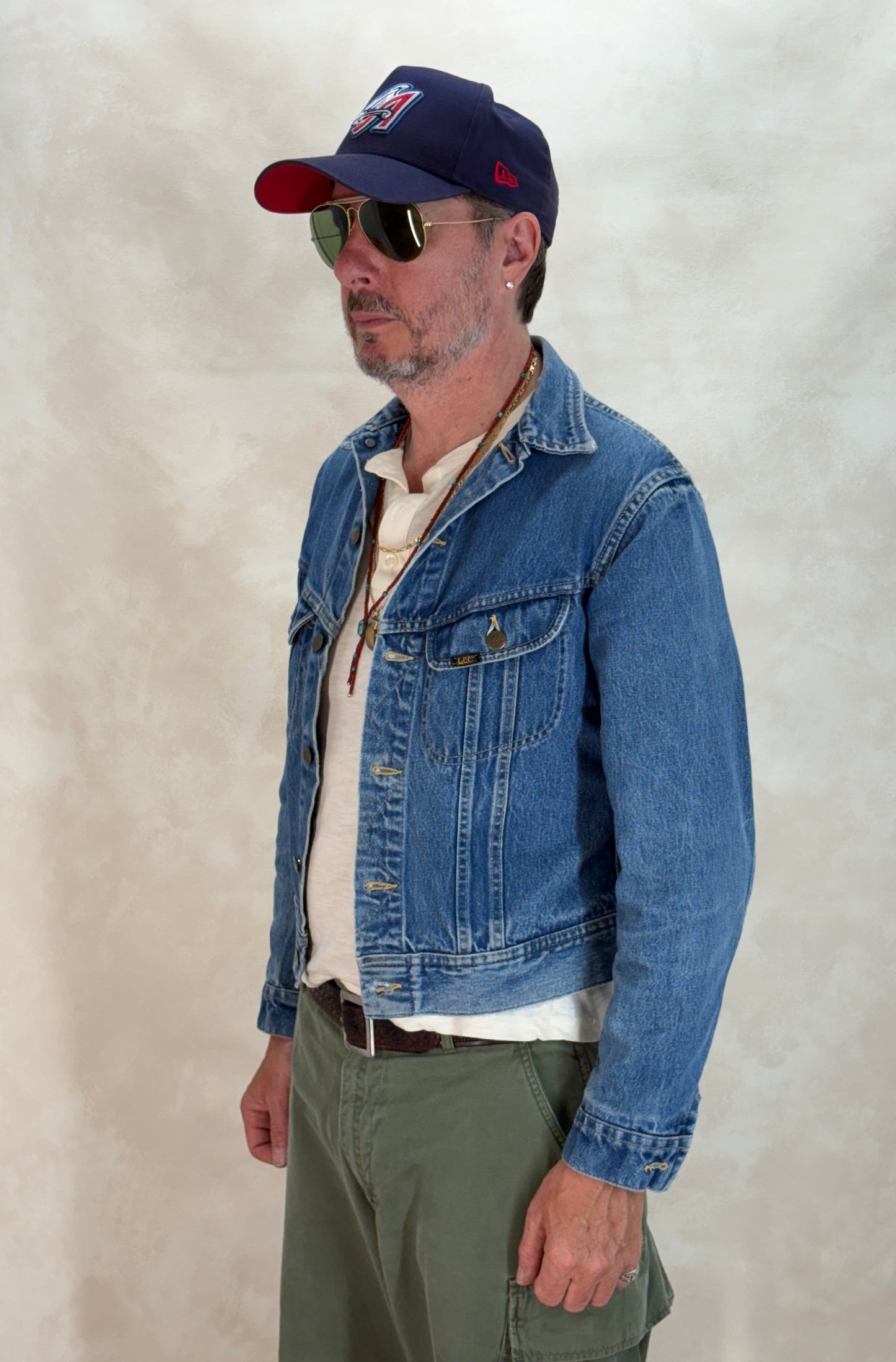 Size 36US / 46EU. Authentic 1970s Lee Denim Jacket – Made in USA – Two Chest Pockets