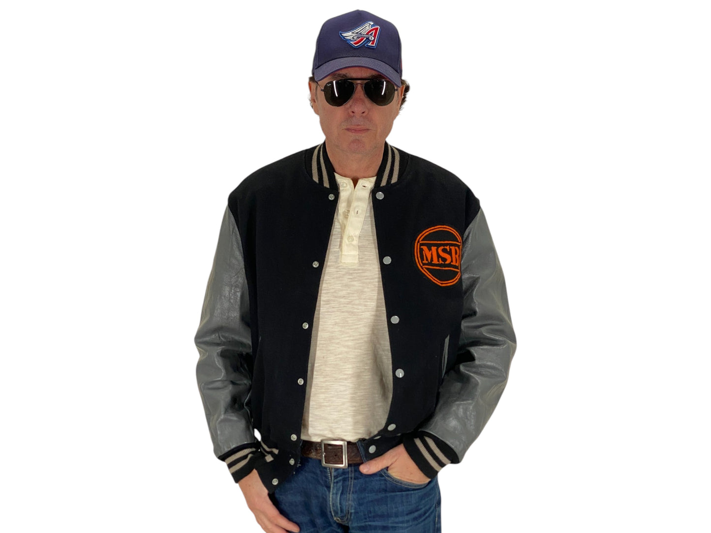 Large. Vintage 60s Varsity wool and leather jacket Made in USA