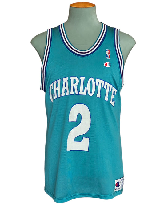 Size 44. Champion NBA Johnson #2 Jersey Charlotte Hornets. Made In USA