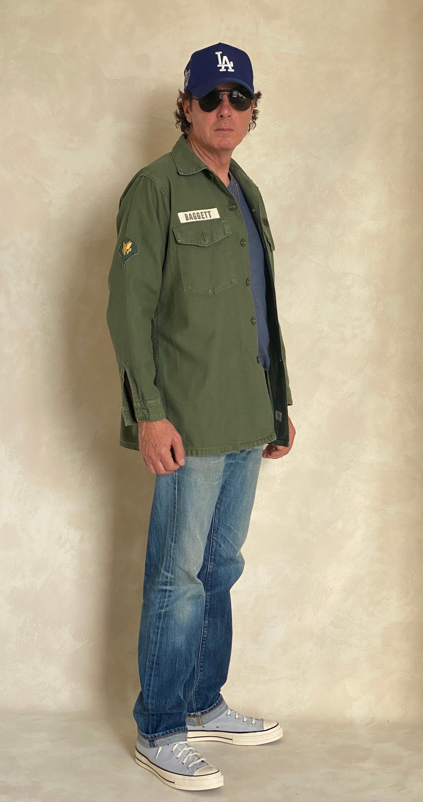 Authentic 1966 Vintage US Army OG 107 Fatigue Shirt - Size L | Military Collectible
