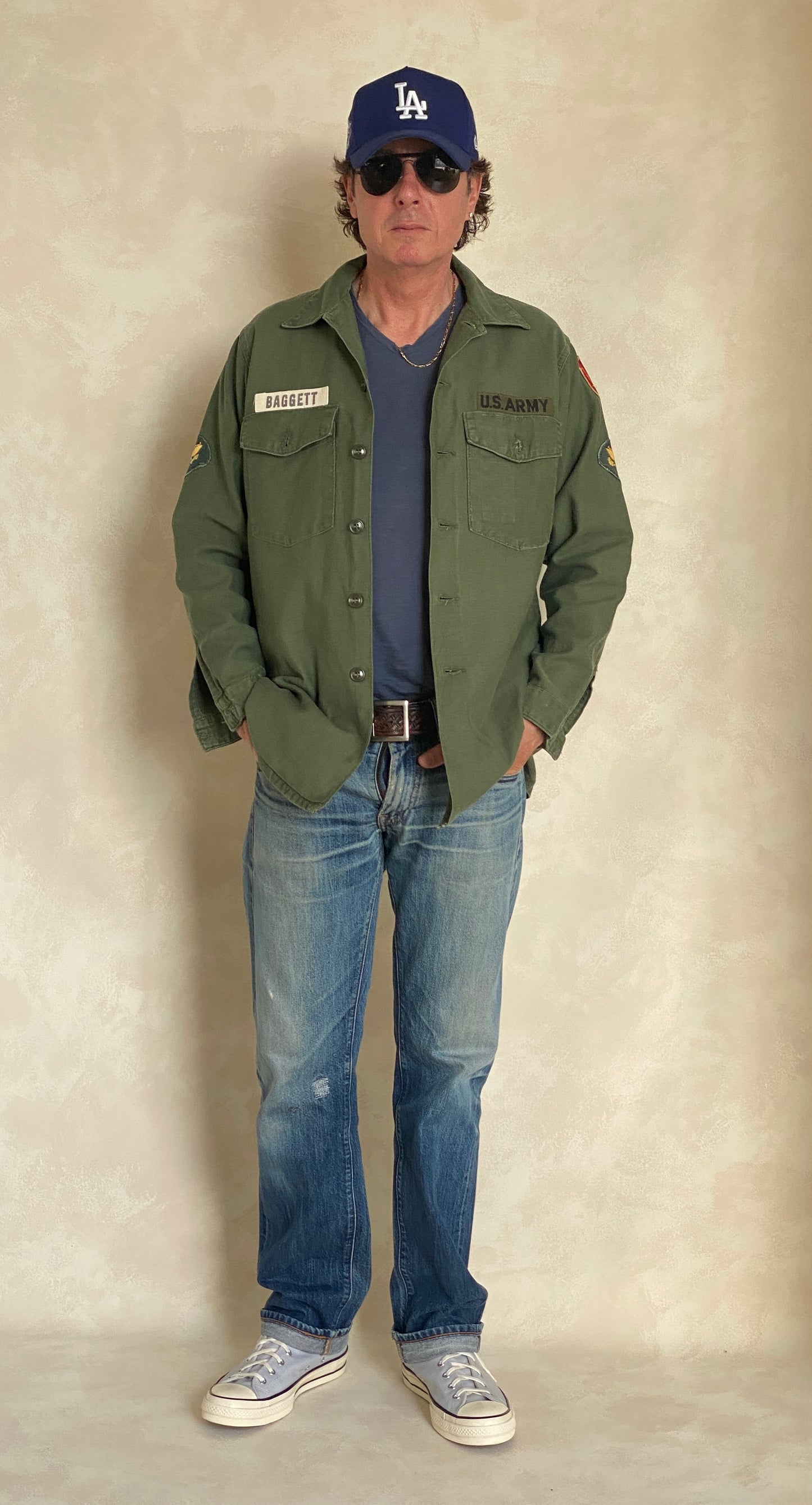 Authentic 1966 Vintage US Army OG 107 Fatigue Shirt - Size L | Military Collectible