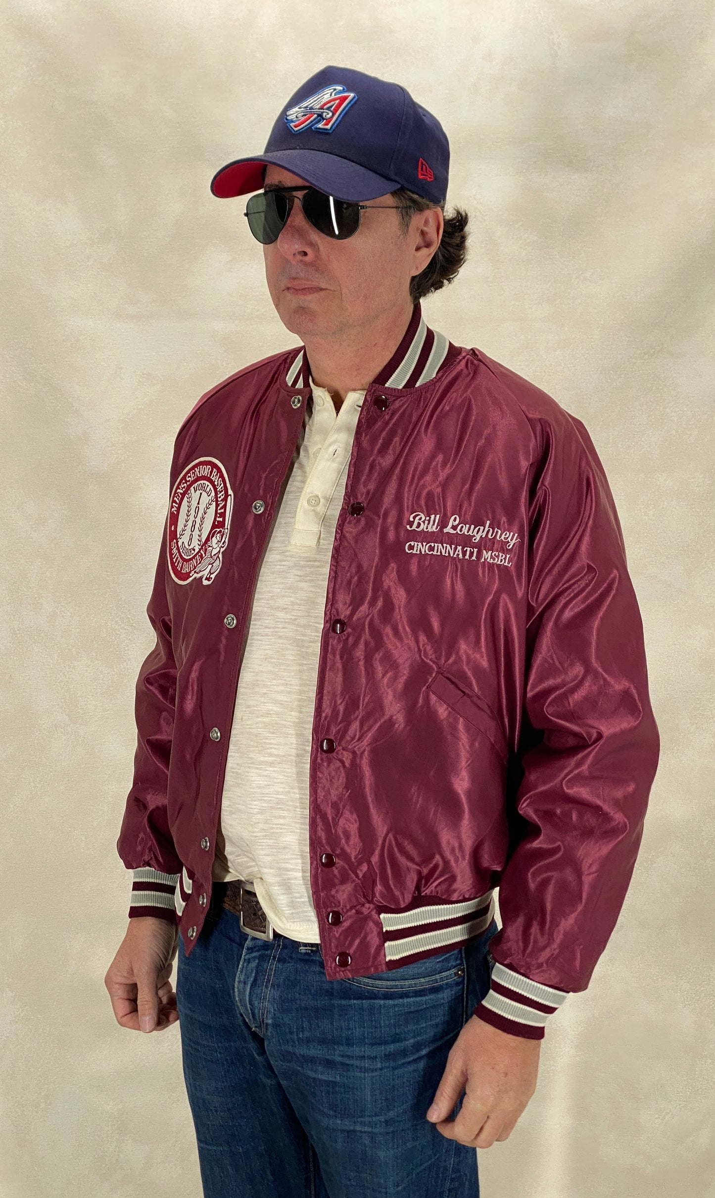 Size Med. Vintage 80s Butwin Satin Baseball Varsity Jacket – Made in USA