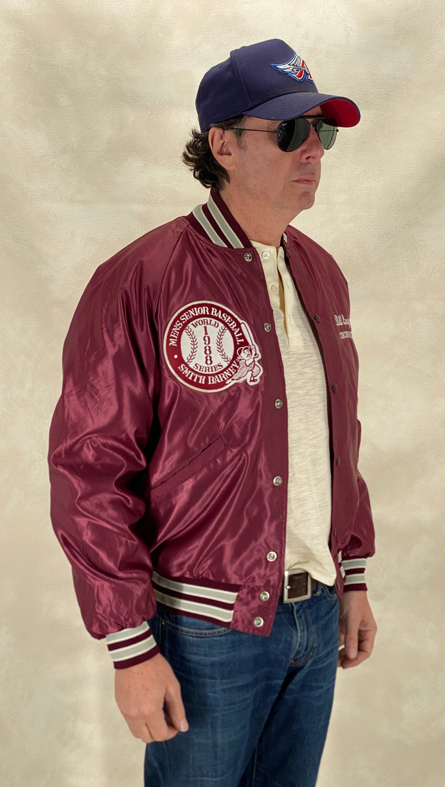 Size Med. Vintage 80s Butwin Satin Baseball Varsity Jacket – Made in USA