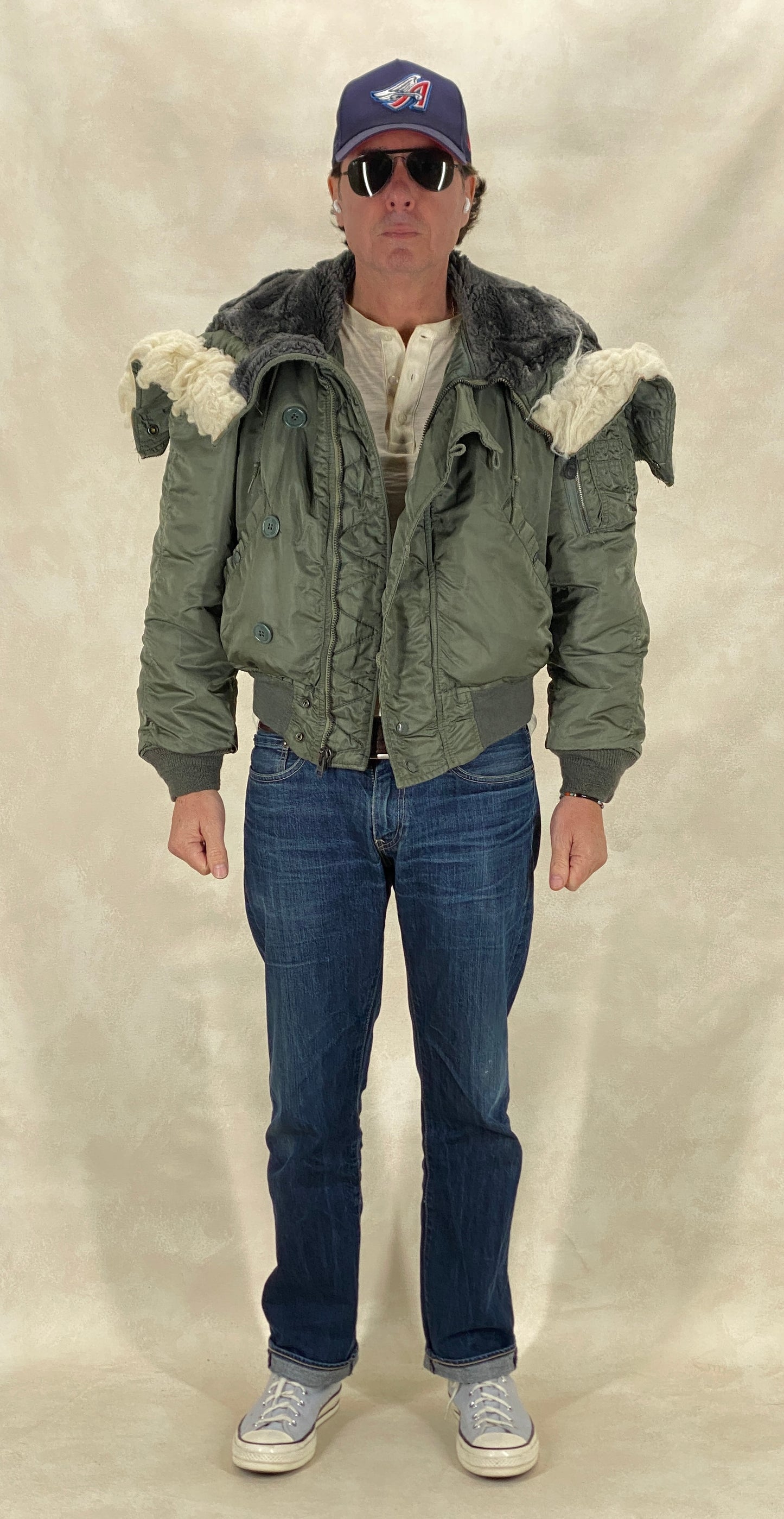 Small/med. Authentic US Air Force vintage N-2B extreme cold weather Flyer Jacket