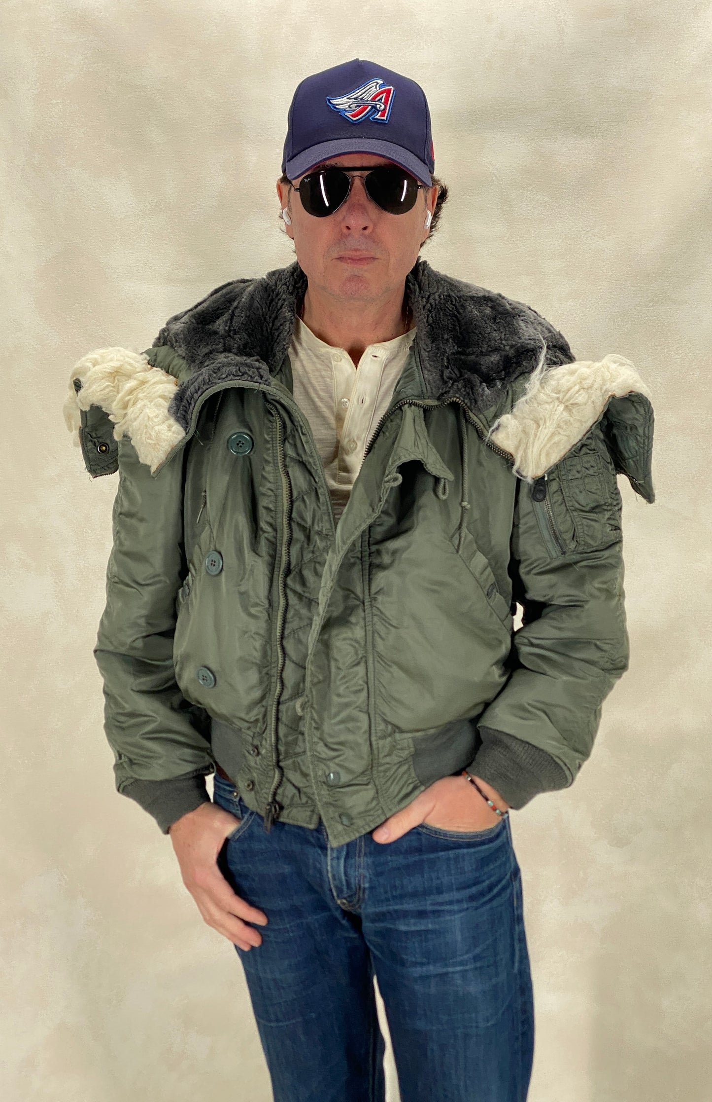 Small/med. Authentic US Air Force vintage N-2B extreme cold weather Flyer Jacket