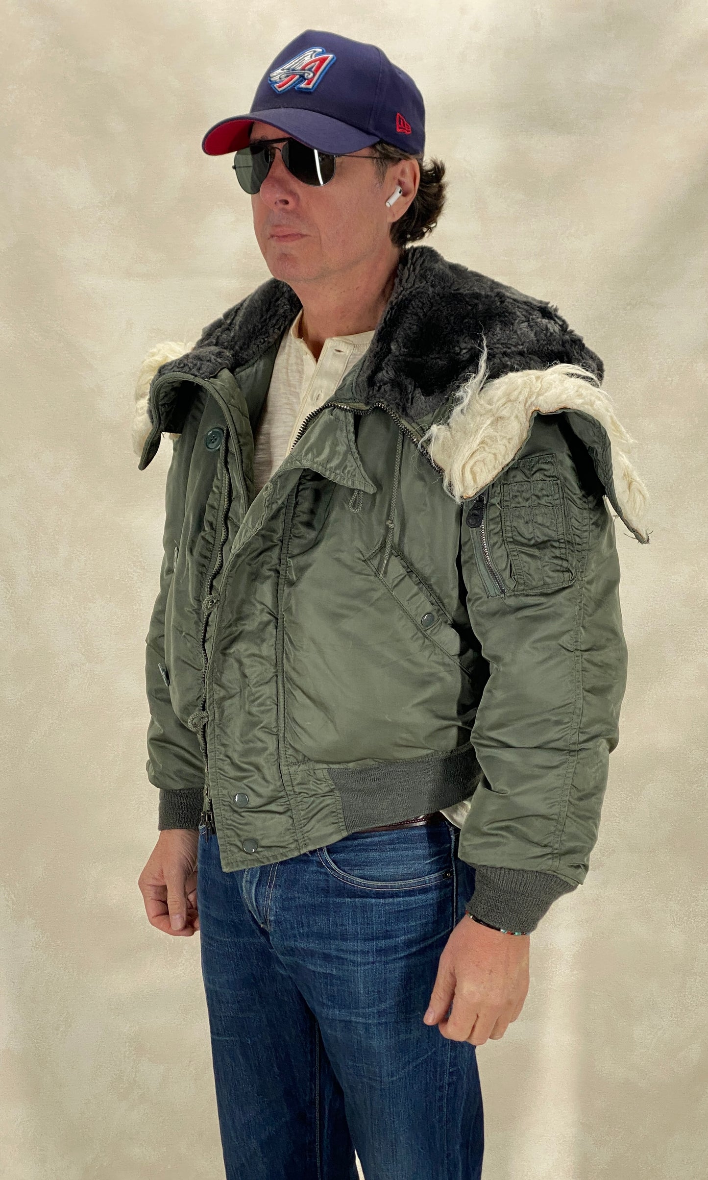 Small/med. Authentic US Air Force vintage N-2B extreme cold weather Flyer Jacket