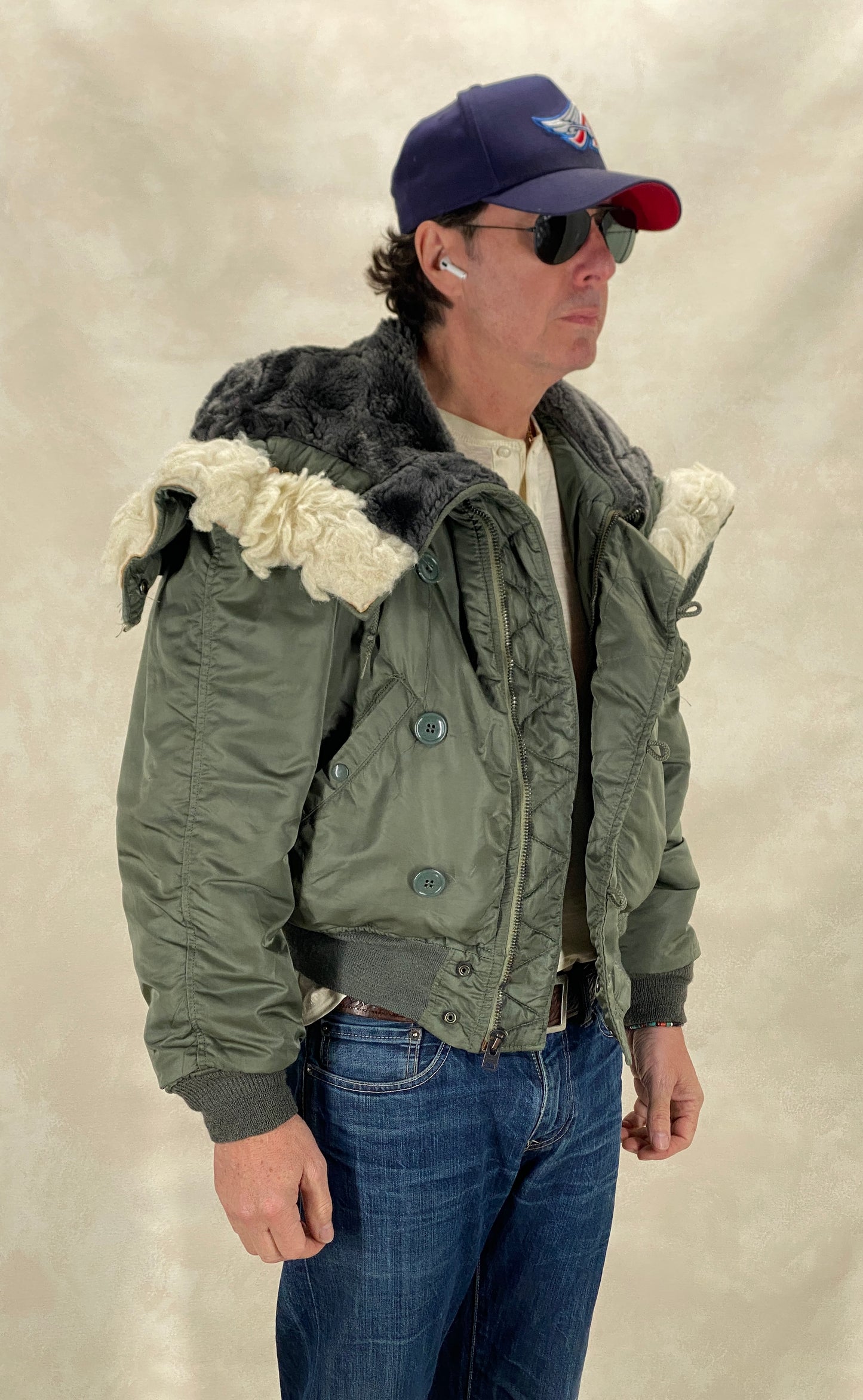Small/med. Authentic US Air Force vintage N-2B extreme cold weather Flyer Jacket