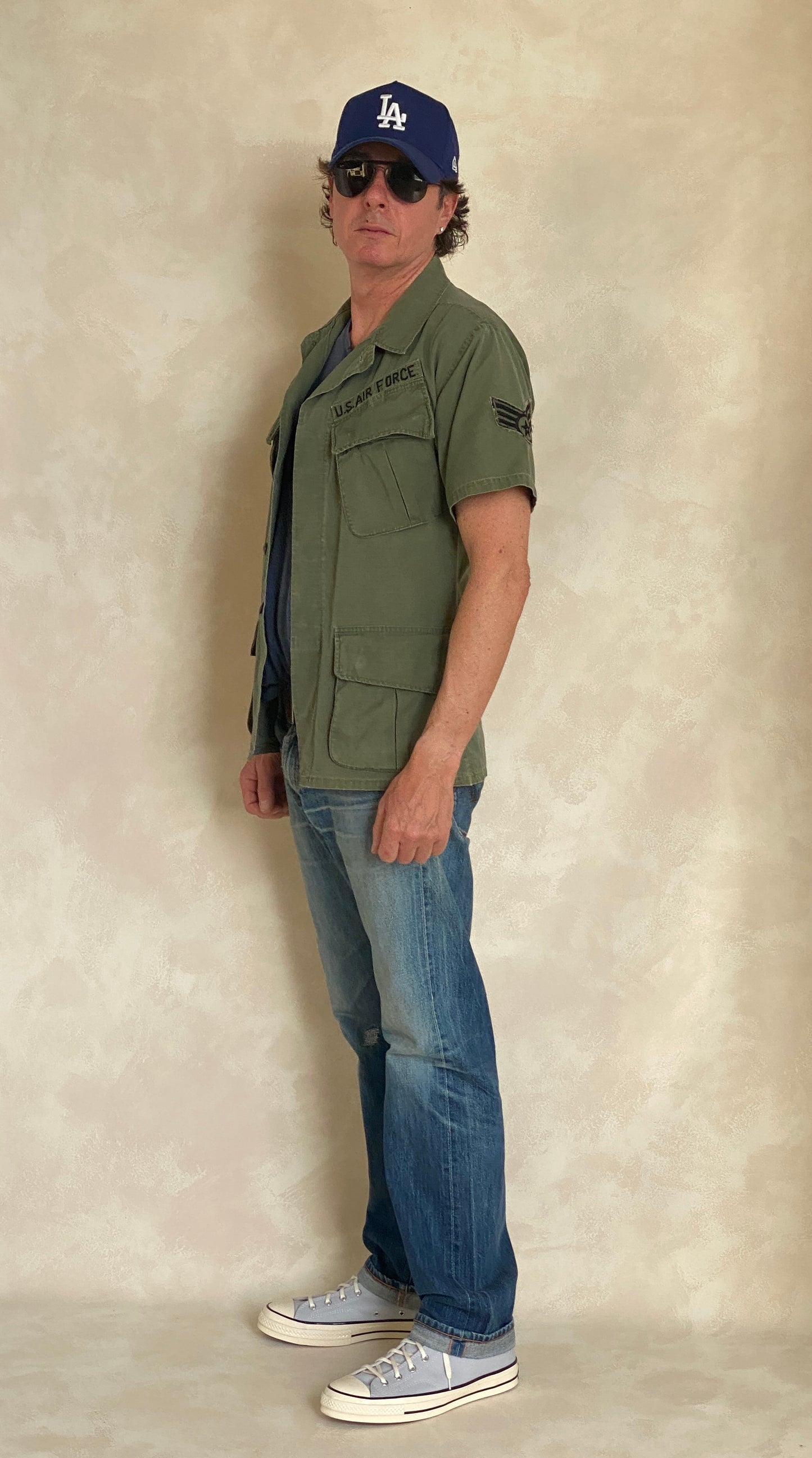 Small Short. Authentic 1969 US Army vintage Vietnam jungle jacket. Military