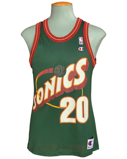 Size 48. 90s Vintage NBA Champion Sonics Kemp # 40