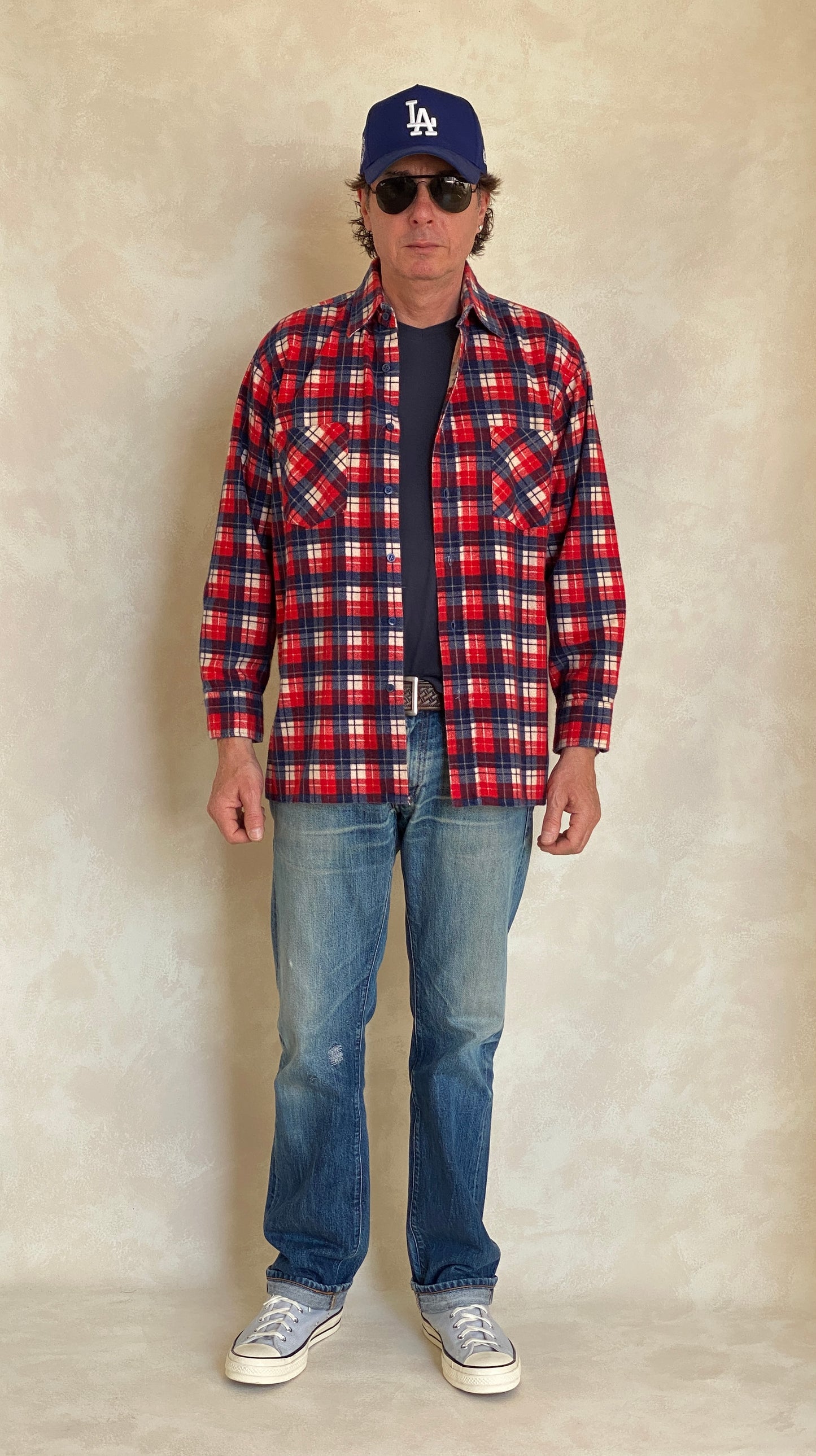 Medium Vintage Flannel Shirt | Classic Retro