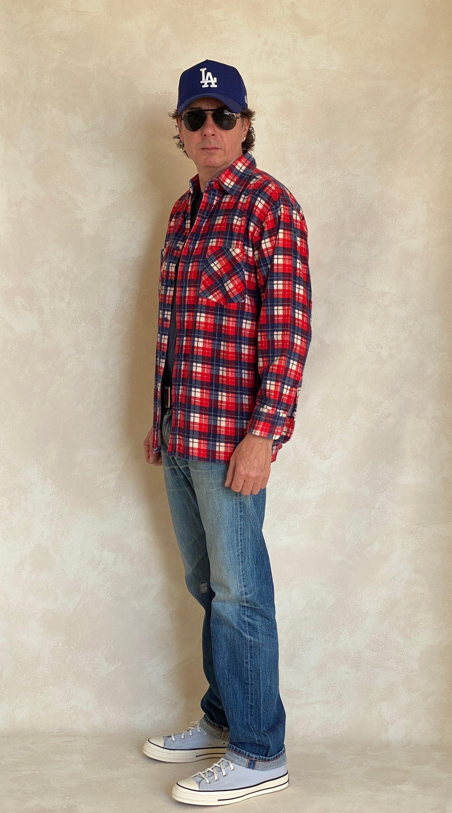Medium Vintage Flannel Shirt | Classic Retro
