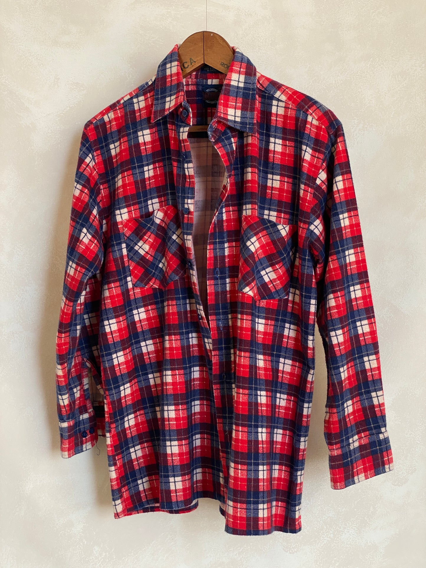 Medium Vintage Flannel Shirt | Classic Retro