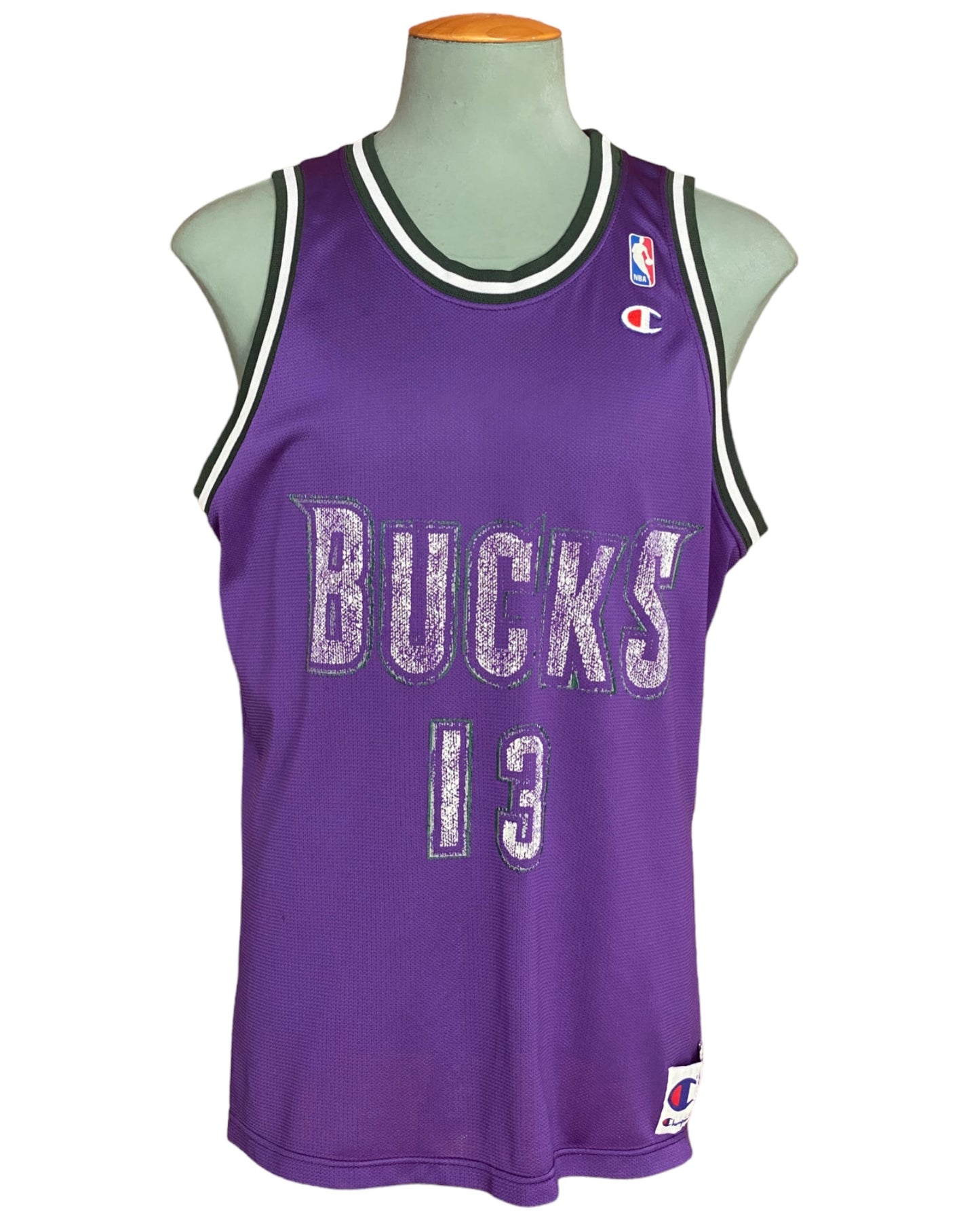 Size 48.#13 Glenn Robinson Bucks Vintage Champion NBA Jersey