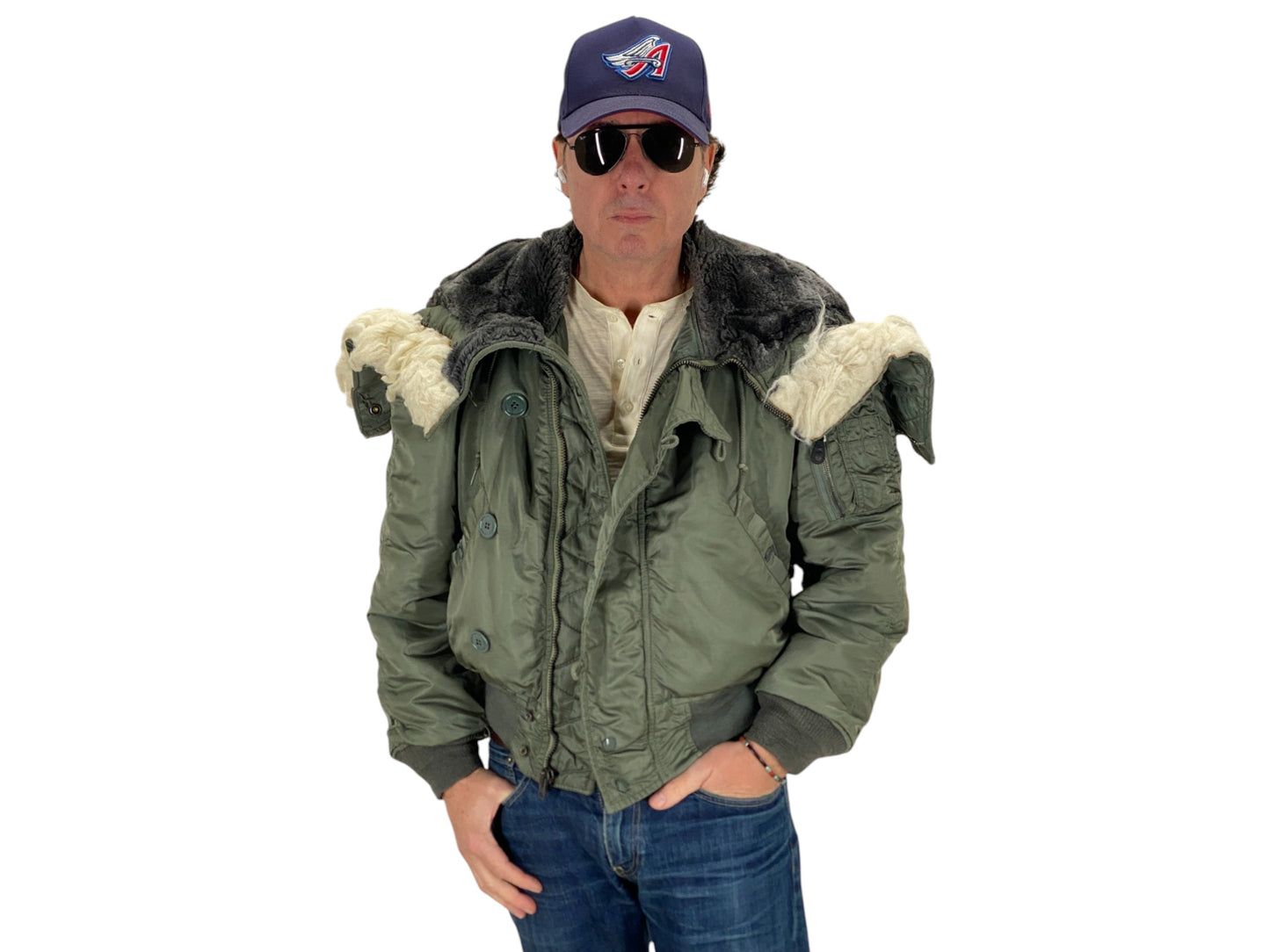Small/med. Authentic US Air Force vintage N-2B extreme cold weather Flyer Jacket
