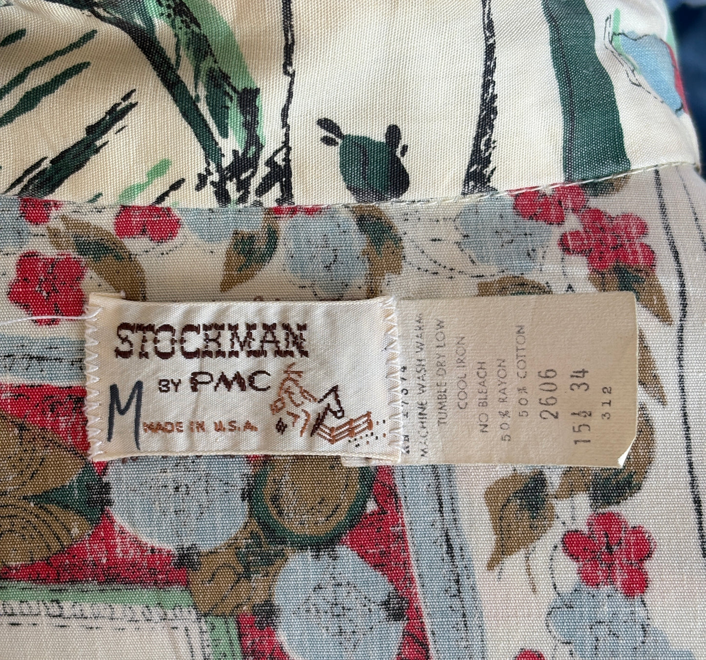 Size M. Authentic 70’s Stockman Western Shirt — floral Print