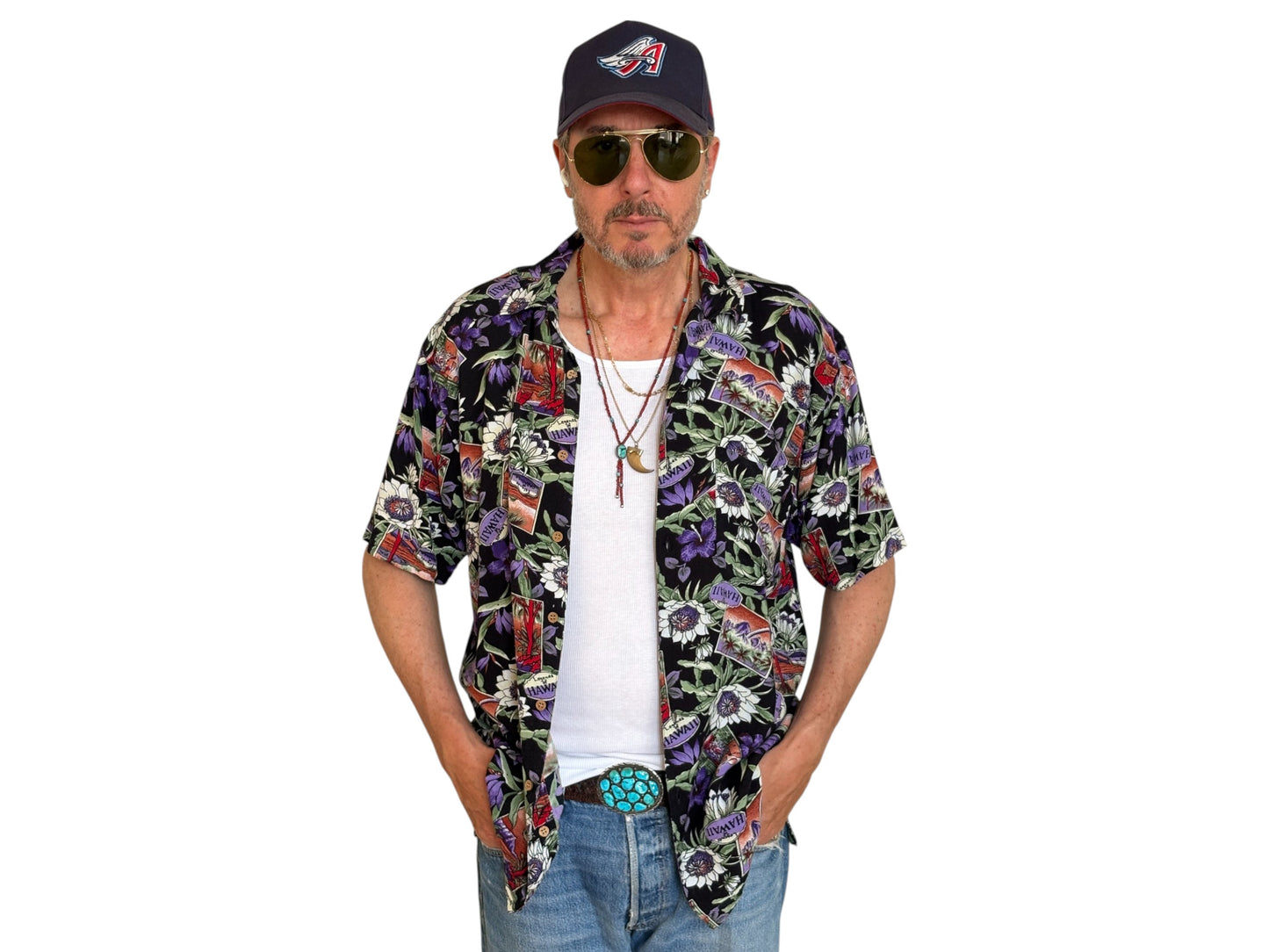 Vintage 90s Hawaiian Rayon Shirt by Puritan | Size Medium