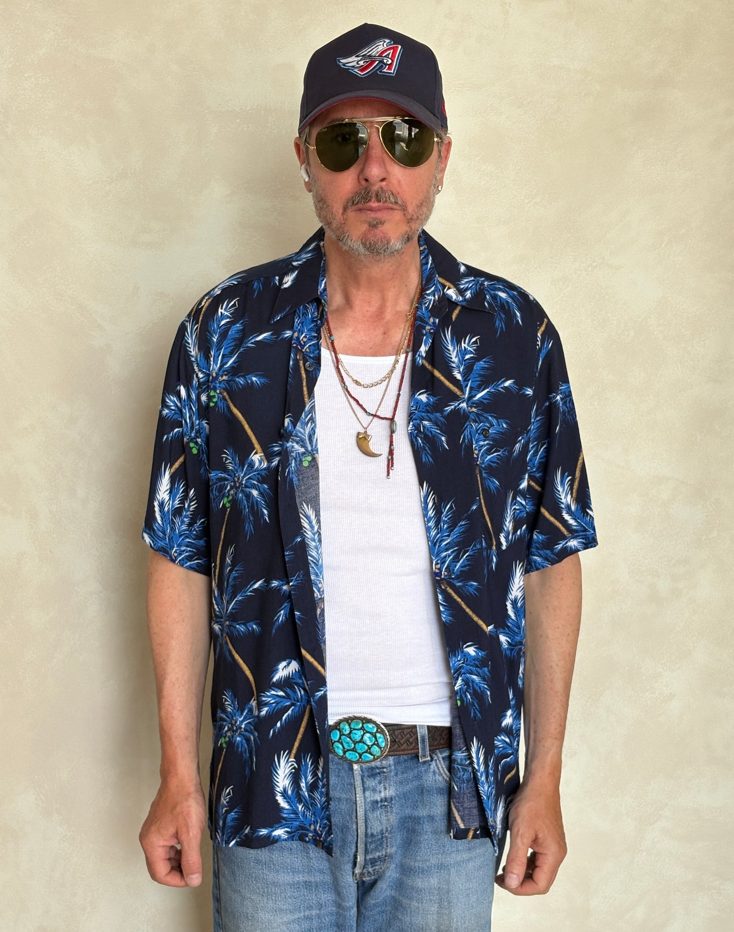 Vintage 90s Hawaiian Rayon Shirt by Puritan | Size Medium