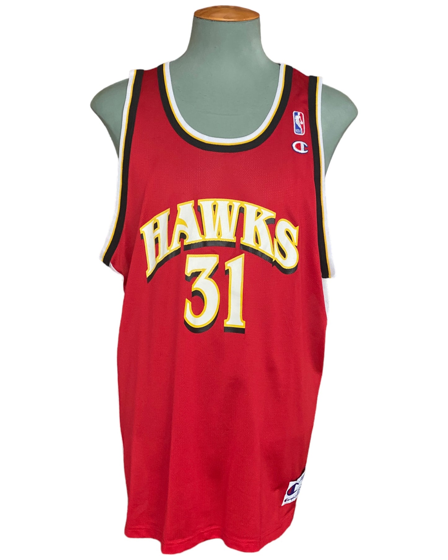Vintage 90s Hawks Terry #31 NBA Jersey - Size 52 | Made by Champion